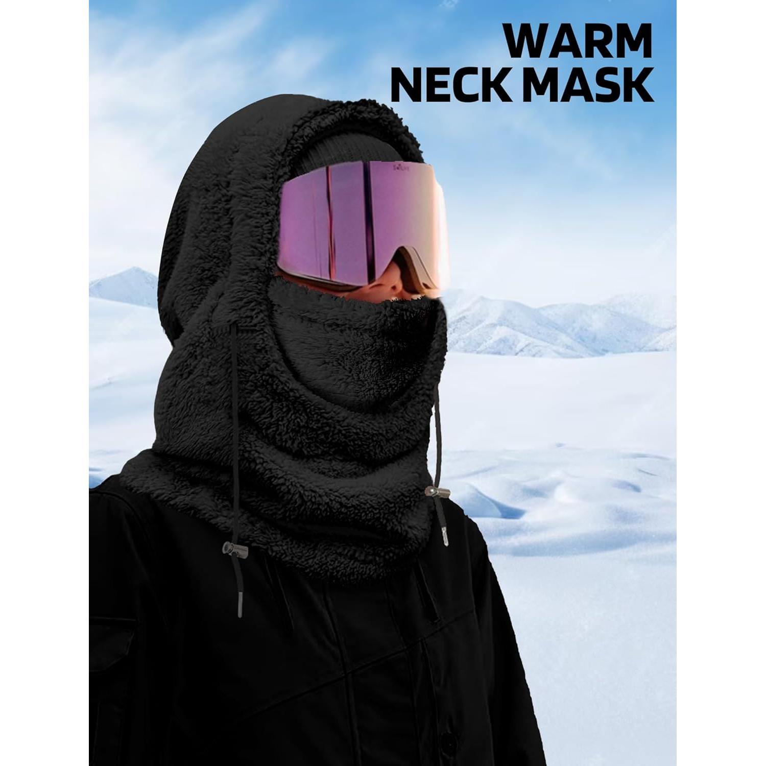 Mascarilla Balaclava de Forro Polar para Hombres y Mujeres - Negro