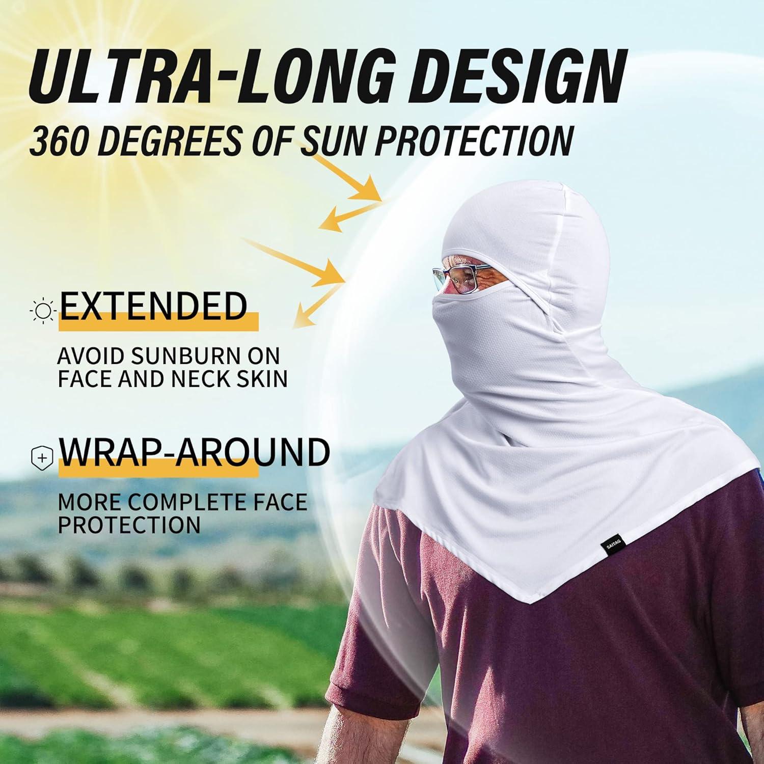 Balaclava de Protección Solar SAITAG para Motocicleta - 3 Unidades