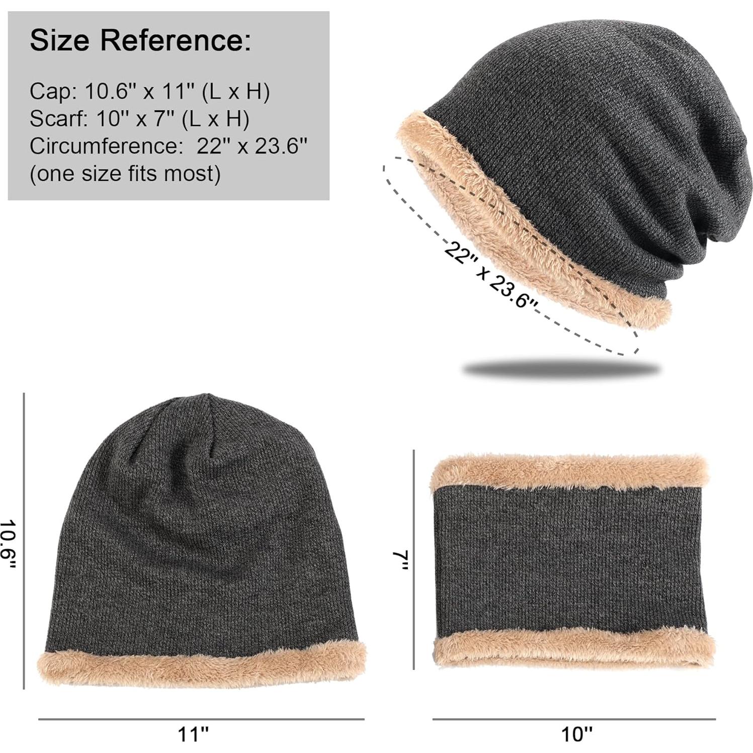 Conjunto Gorro y Bufanda de Invierno Dominio Sombra Unisex