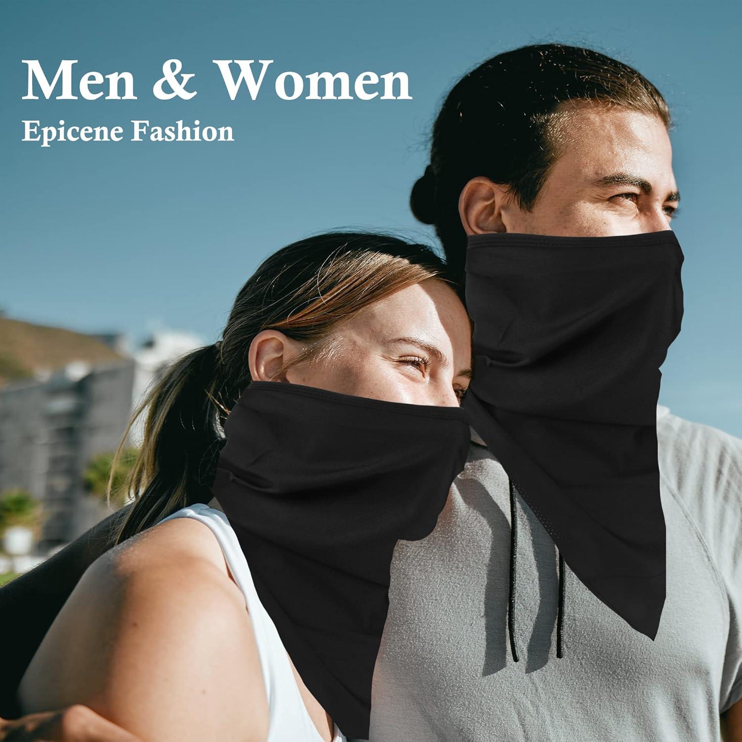 Bufanda Gaiter Balaclava UV Unisex Negro Secado Rápido