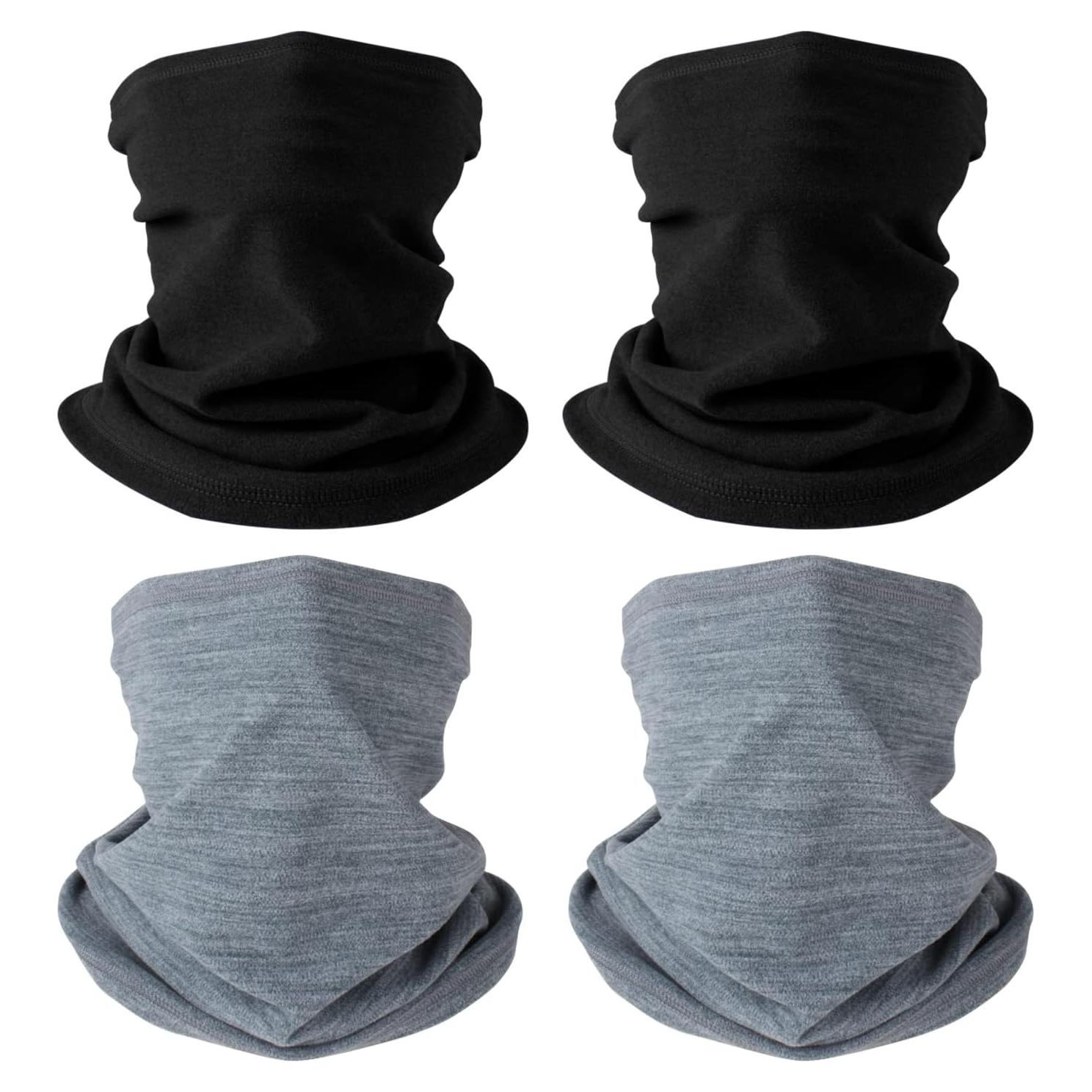 Calentador de Cuello Unisex Polar a Prueba de Viento 4 Piezas