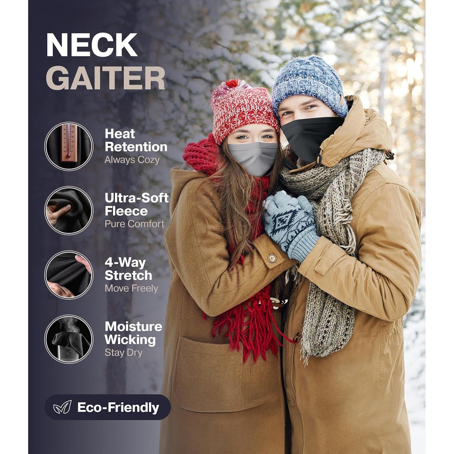 Calentador de Cuello Polar Thermajohn Unisex Talla Única Negro