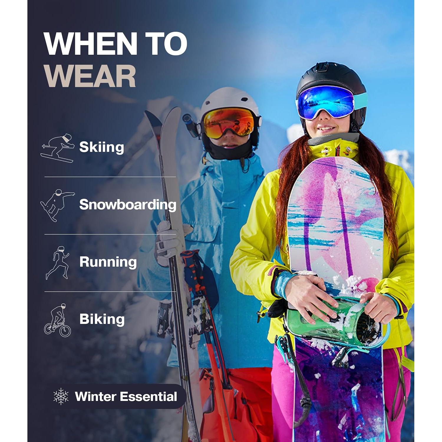 Calentador de Cuello Polar Thermajohn Unisex Talla Única Negro