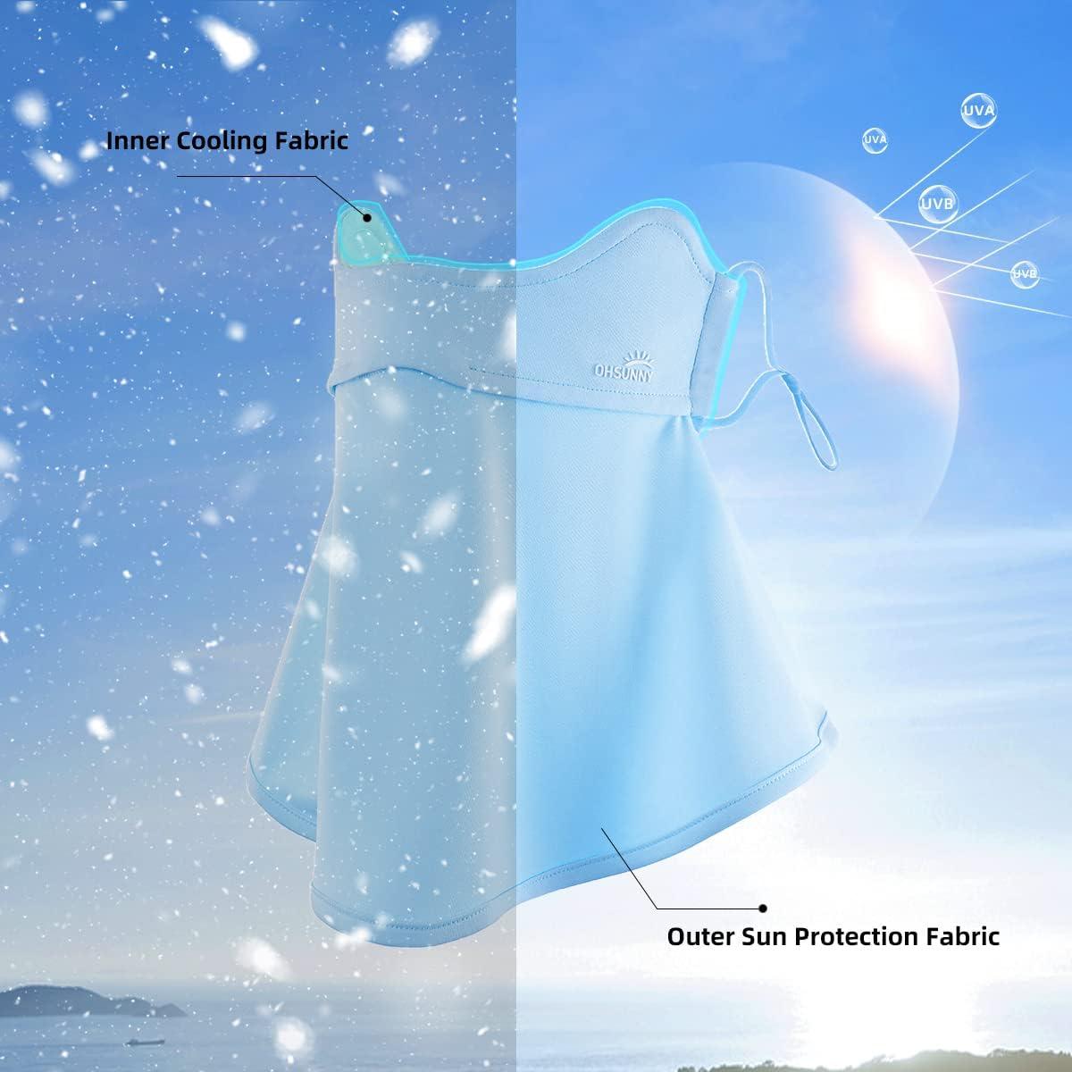 Cubierta de cara Balaclava con protección solar UPF 50+ Azul