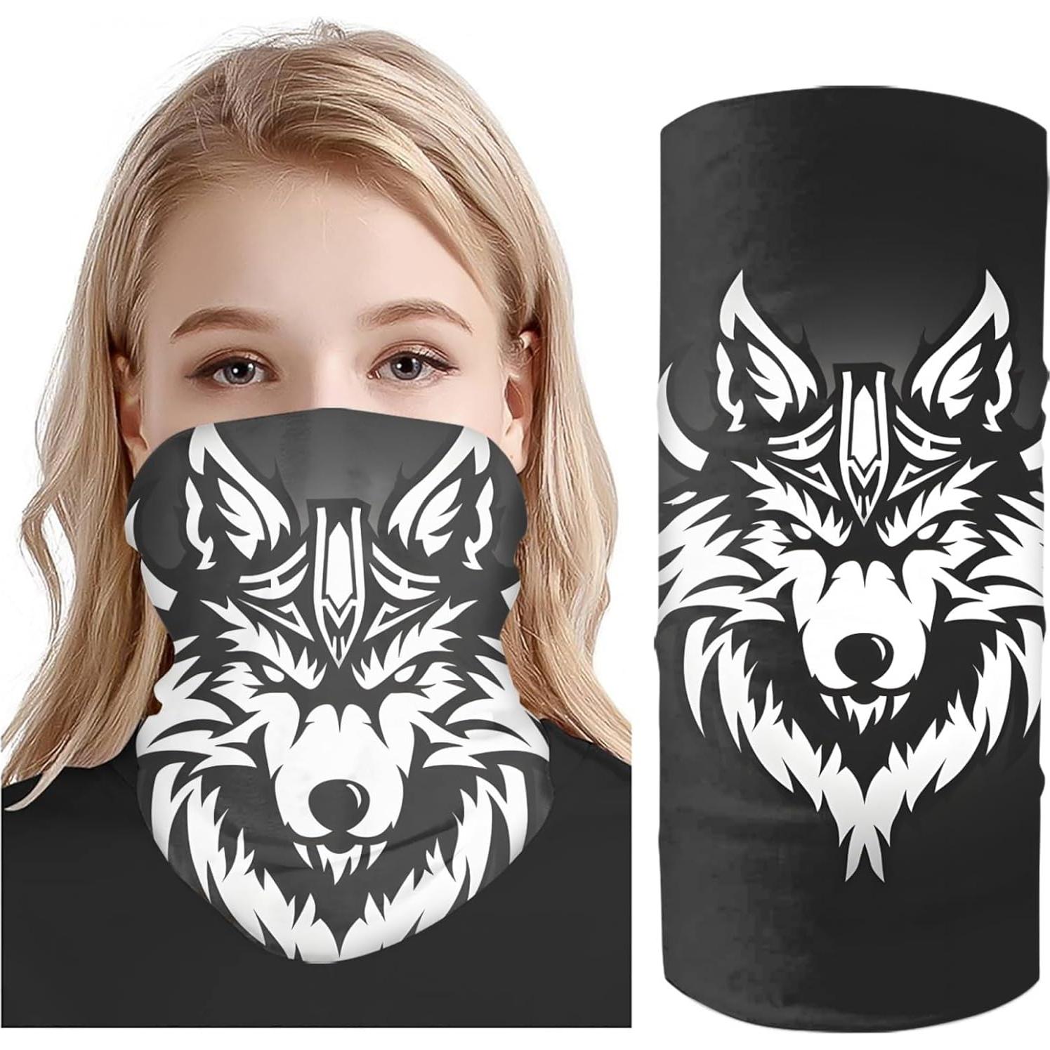 JooMeryer 4PCS Máscaras Faciales Bandana Multifuncionales 25x51cm