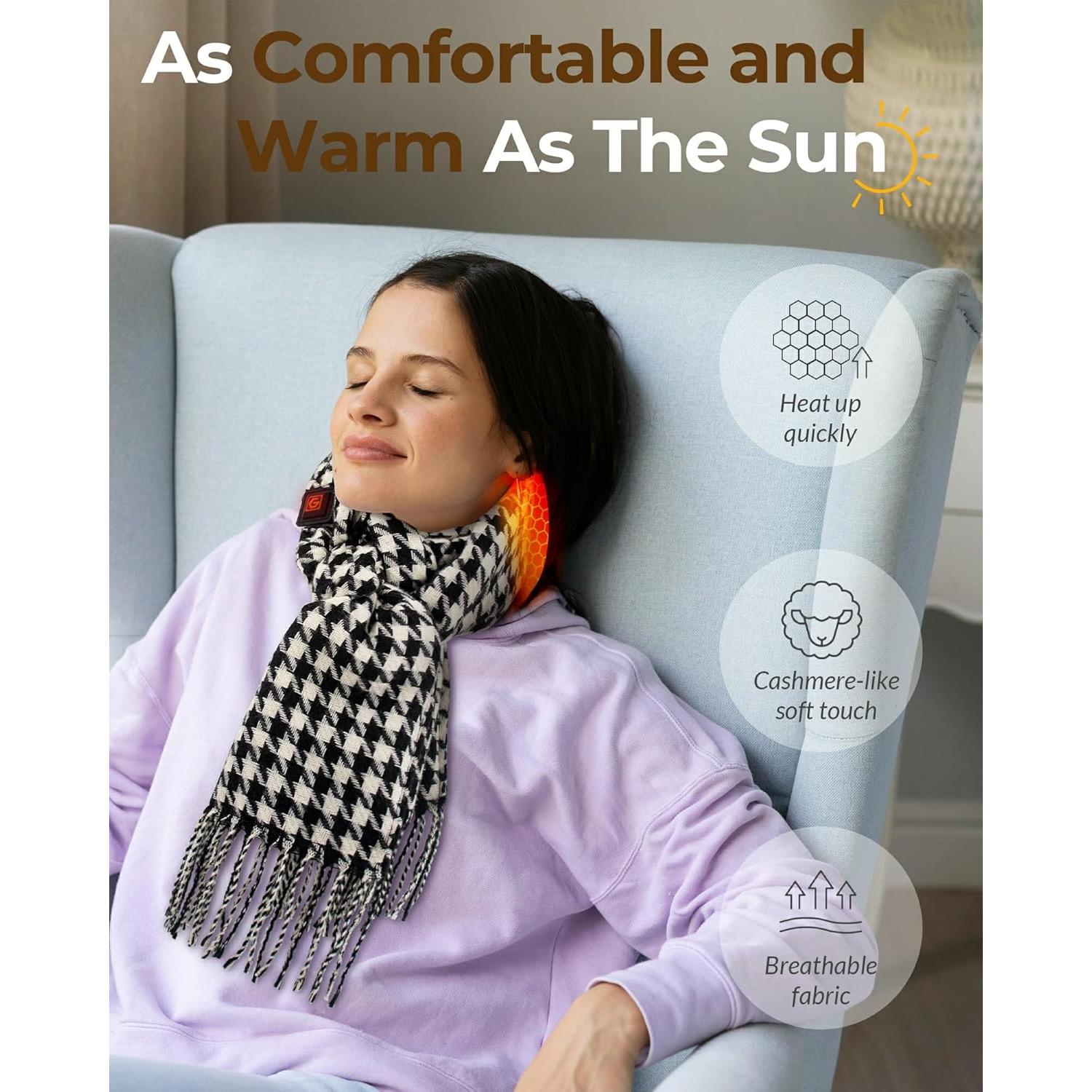 Bufanda Calentada Grapheno Unisex 5000mAh Ajustable 3 Temperaturas