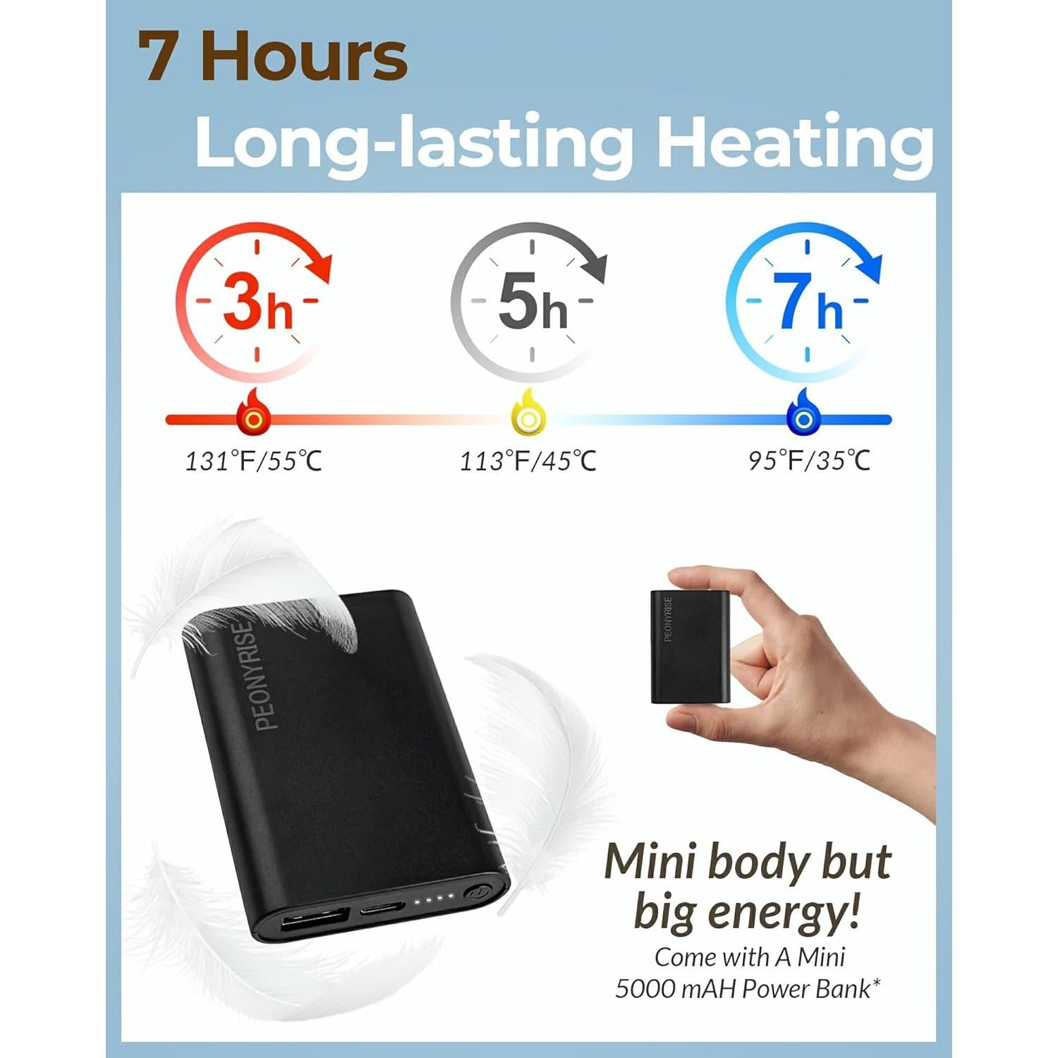 Bufanda Calentada Grapheno Unisex 5000mAh Ajustable 3 Temperaturas