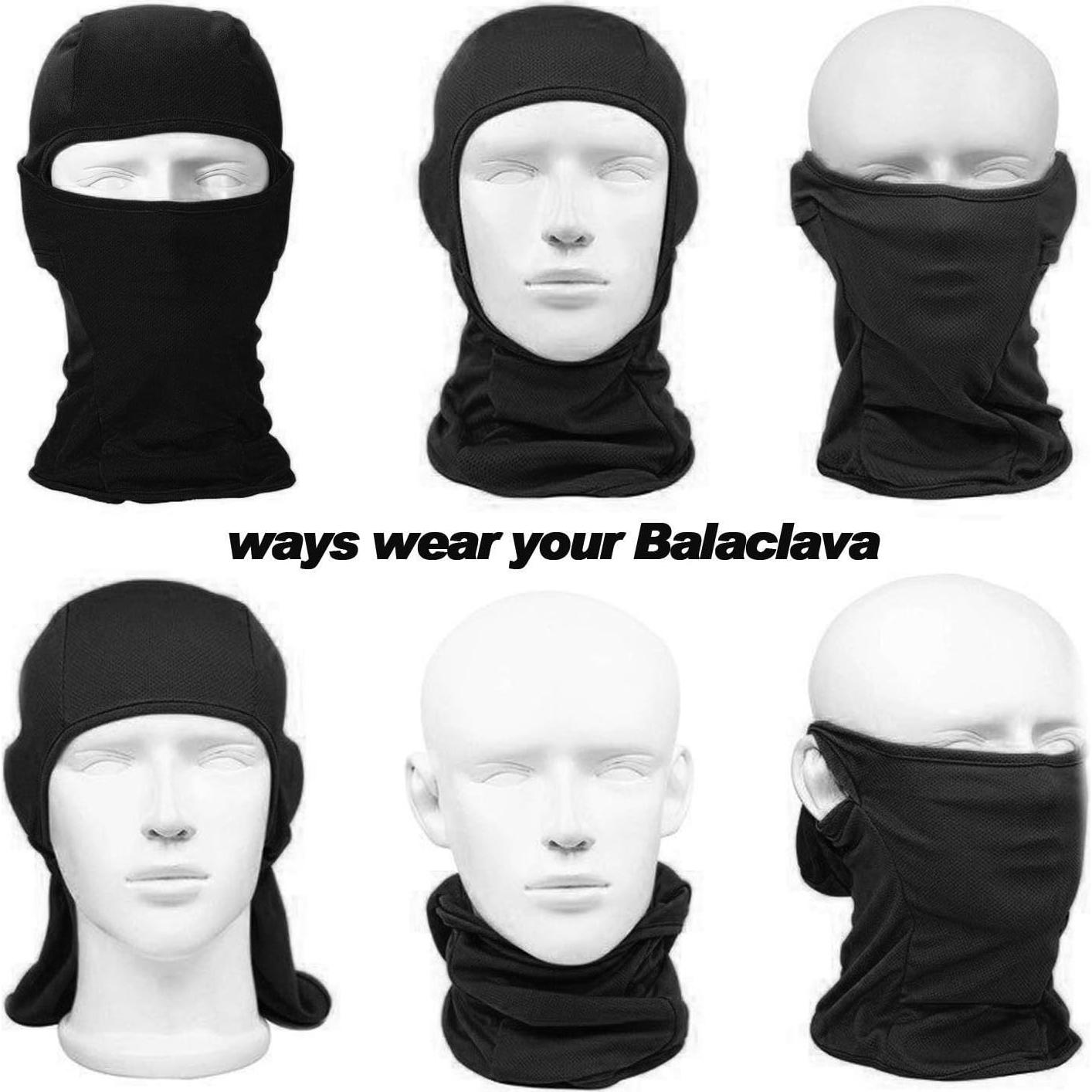 Máscara Balaclava WTACTFUL 3 Piezas Ajuste Elástico UV