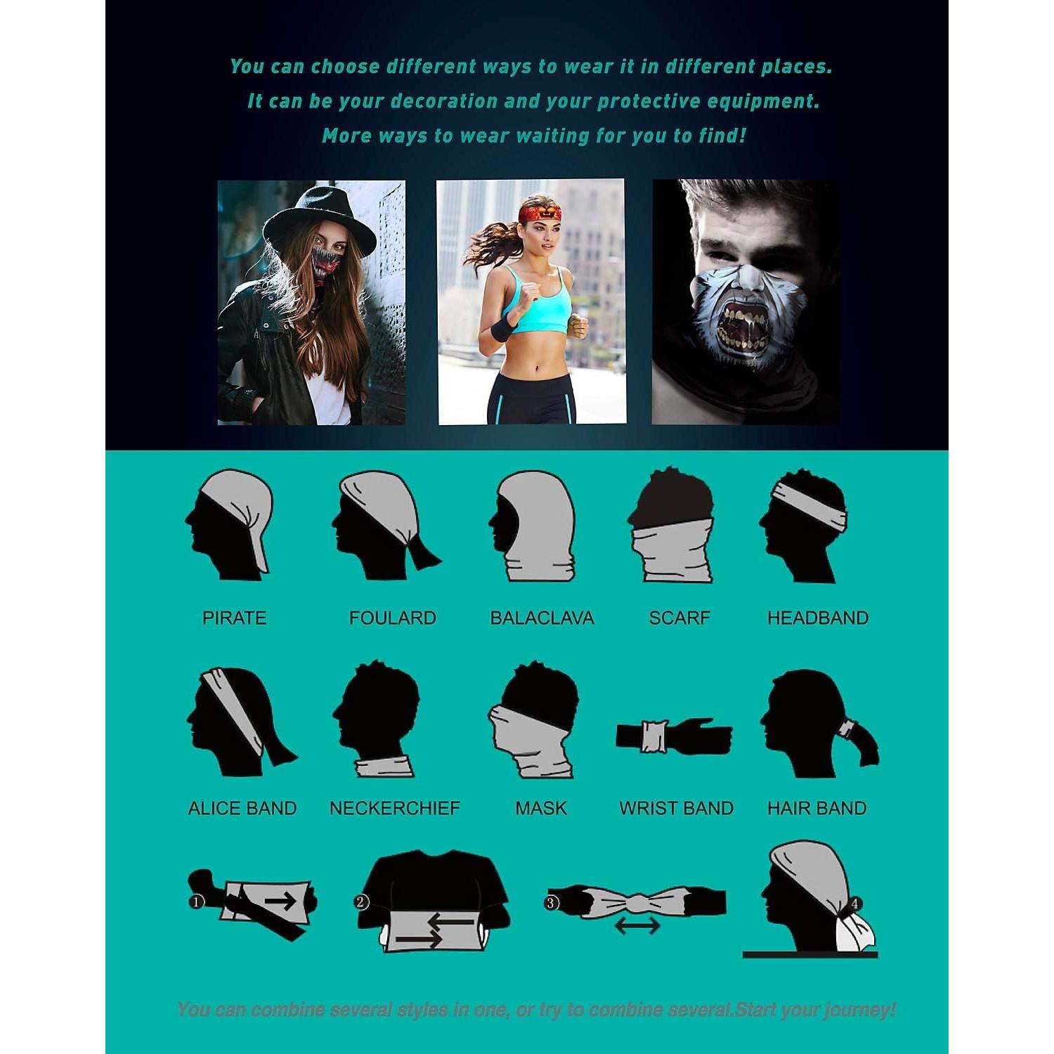 Mascarilla Protectora Reutilizable Gaiter de Cuello Calavera