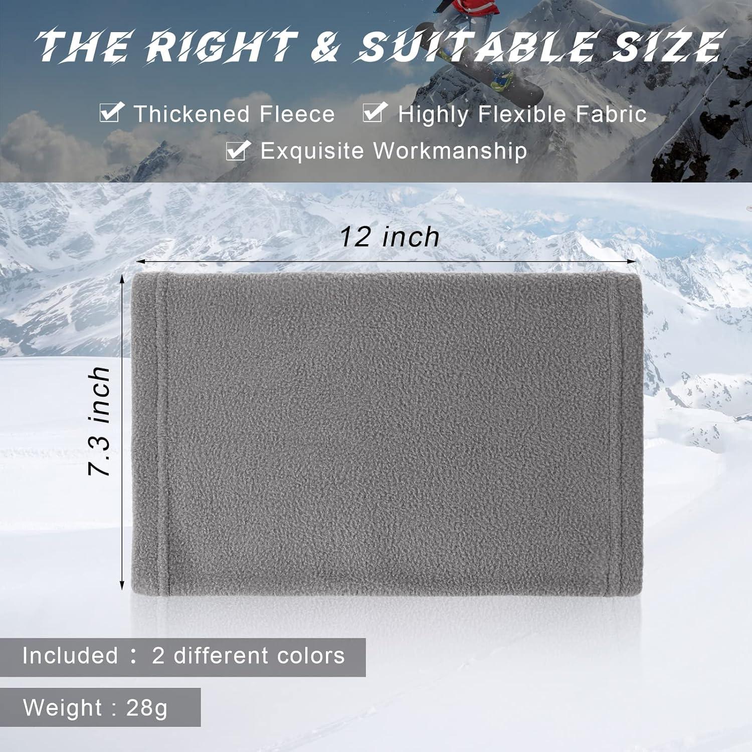 Calentador de Cuello de Forro Polar Niños 2 Pcs Negro Gris