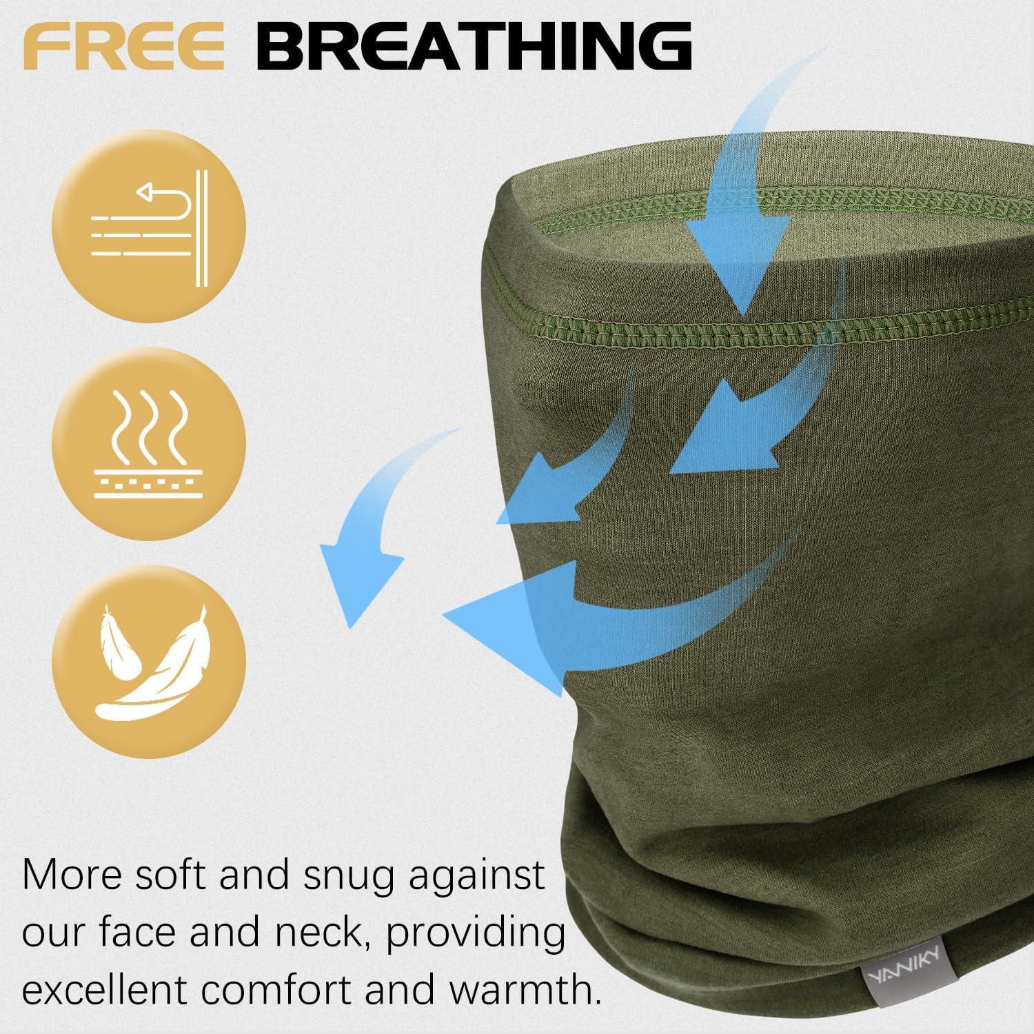 Gaiter de Cuello YANIKY Verde Calentador Facial Antiviento