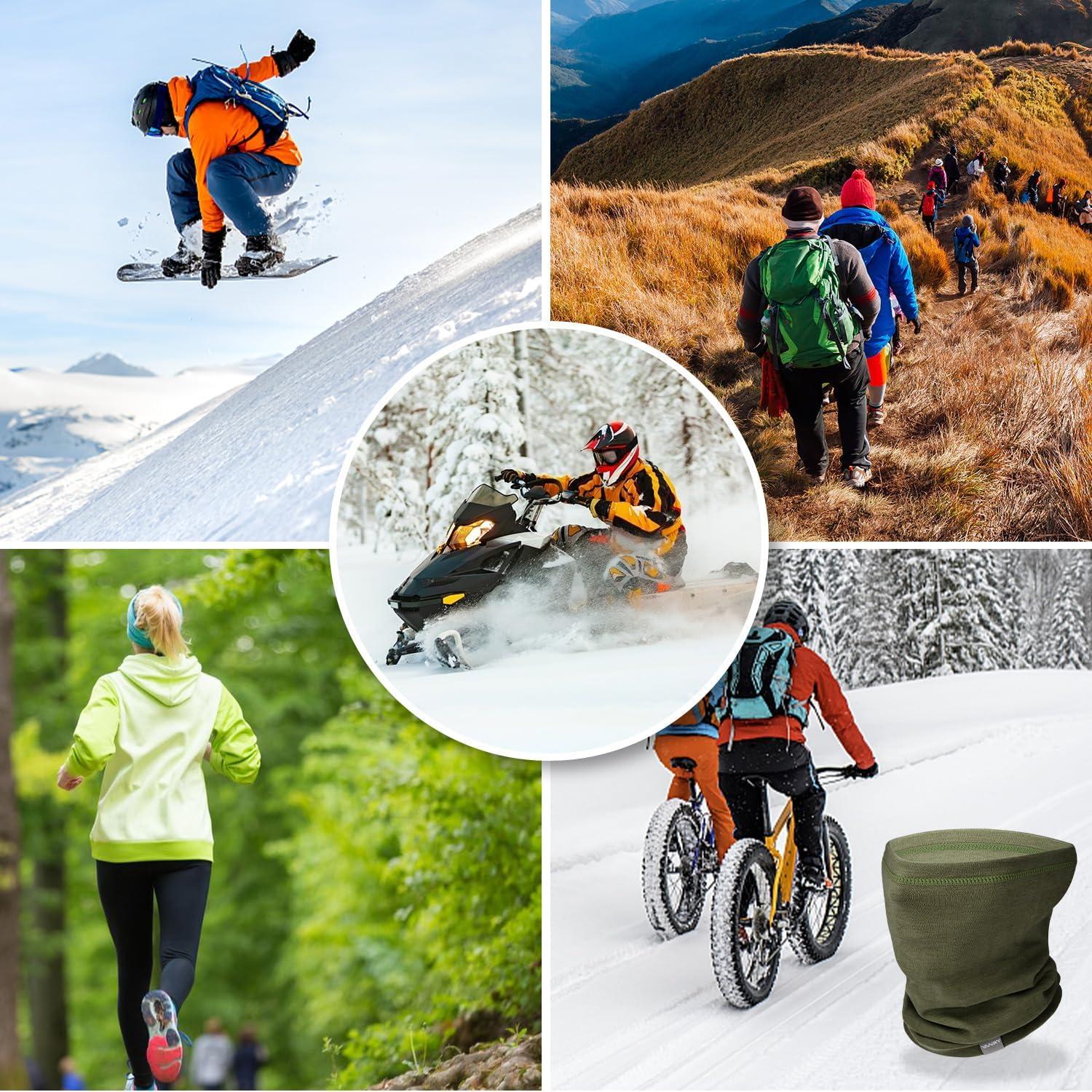 Gaiter de Cuello YANIKY Verde Calentador Facial Antiviento