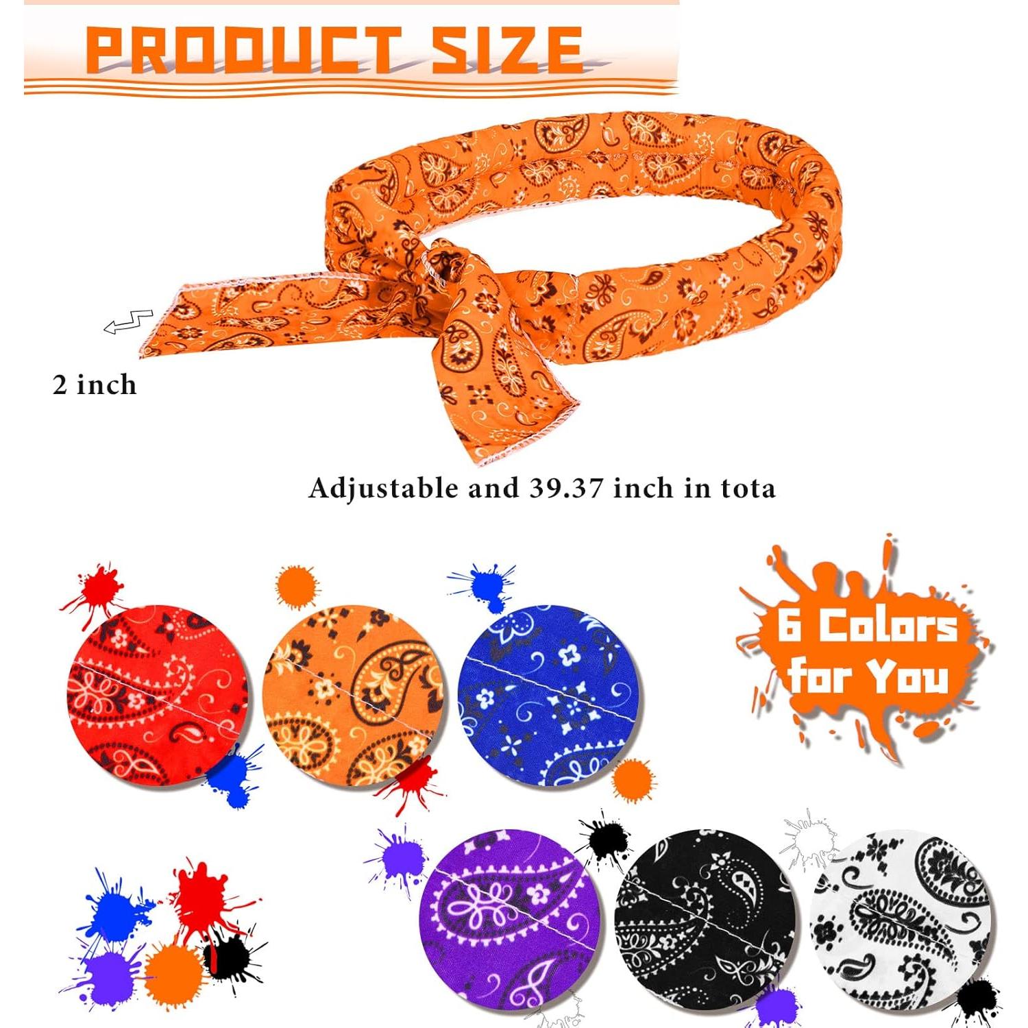 Bufandas Refrigerantes Coume 6 Piezas Floral Verano 93cm