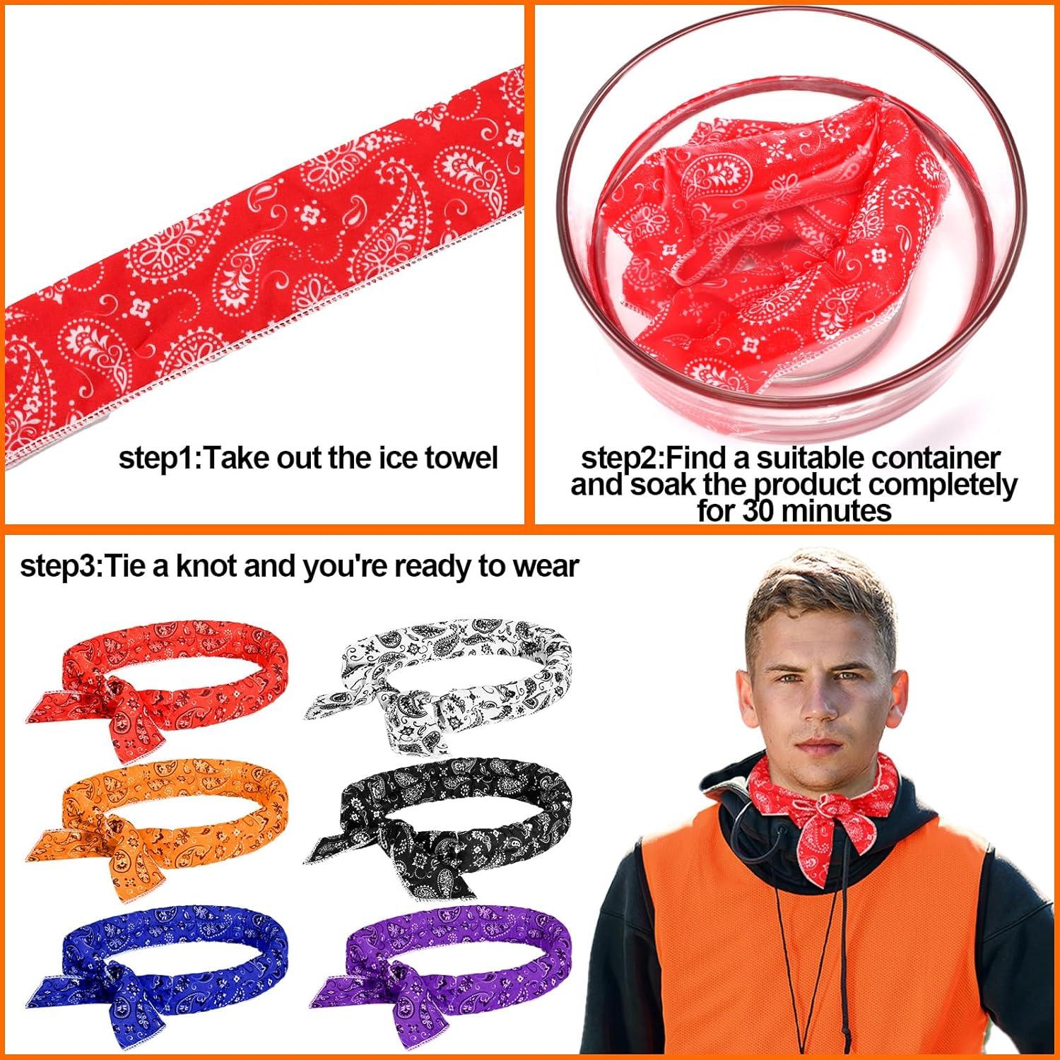 Bufandas Refrigerantes Coume 6 Piezas Floral Verano 93cm