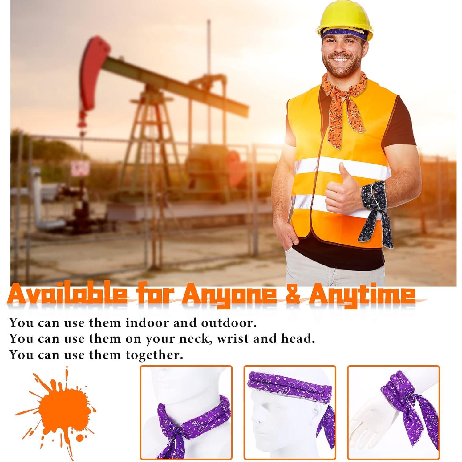 Bufandas Refrigerantes Coume 6 Piezas Floral Verano 93cm