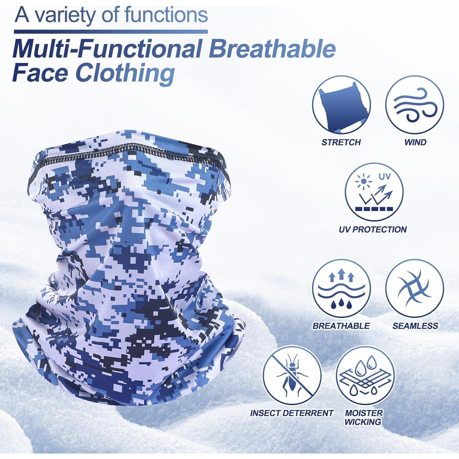 Bufanda Gaiter SATINIOR para Hombres - Protección UV y Viento