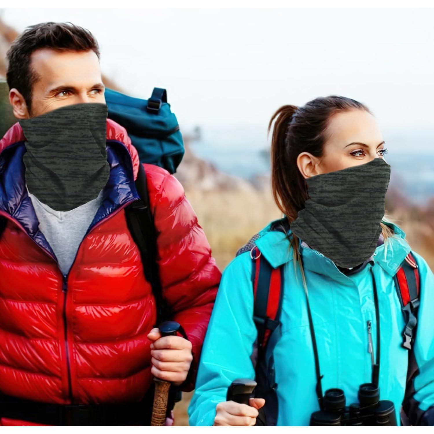 Cubierta de Cuello Solar Unisex Gris Claro - Protección UV y Viento