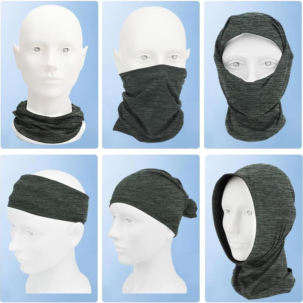 Cubierta de Cuello Solar Unisex Gris Claro - Protección UV y Viento