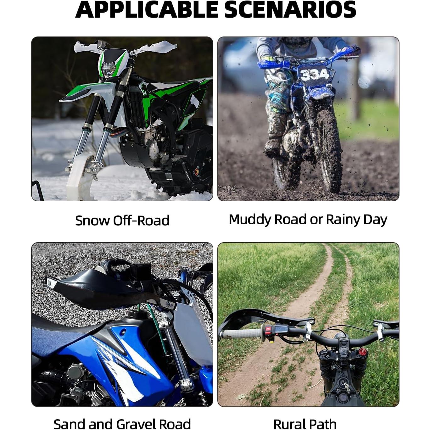 Guardabarros de Motocicleta JFG RACING Negro Universal 7/8" y 1 1/8"