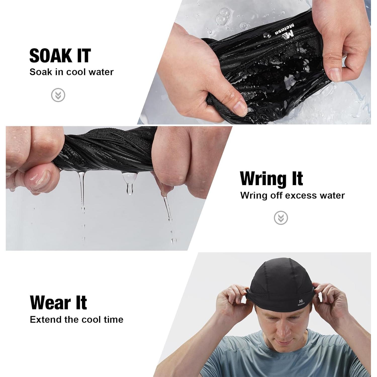 Gorra Refrigerante MELASA para Casco - Unisex, Negro