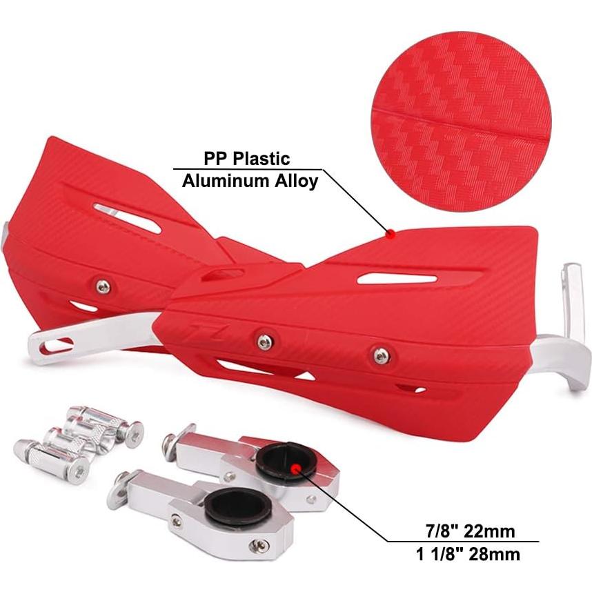 Protectores de Manos JFG RACING Universales Aluminio Rojo