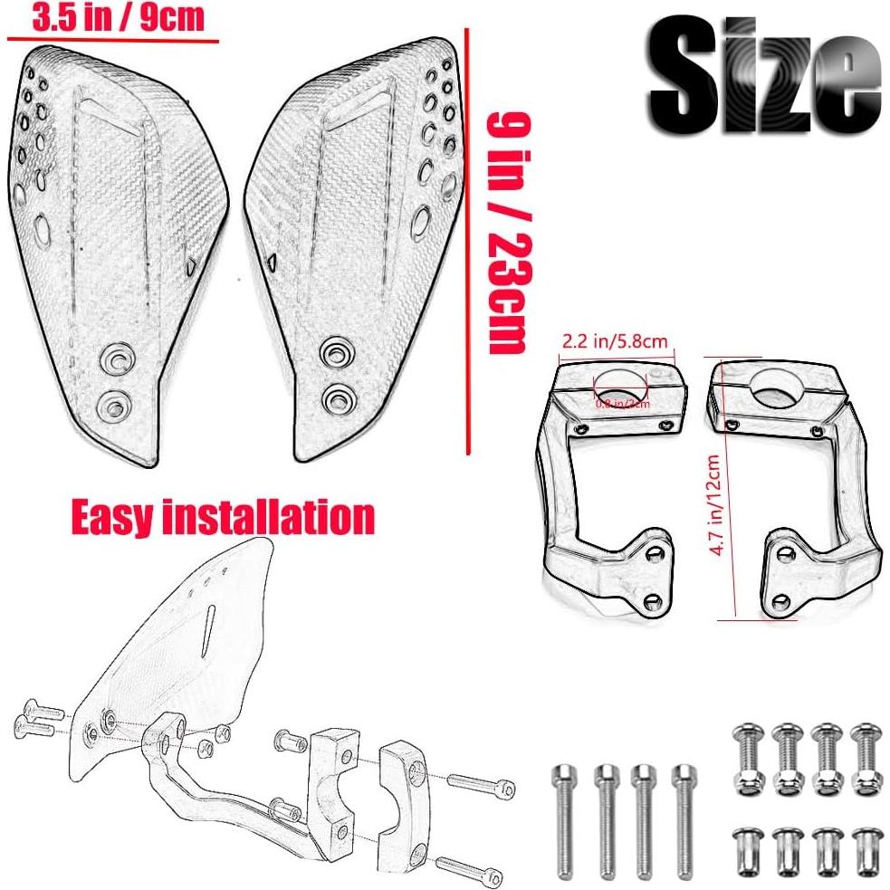 Guardas de Manos Kucehiup Universales 7/8" (22mm) Negro