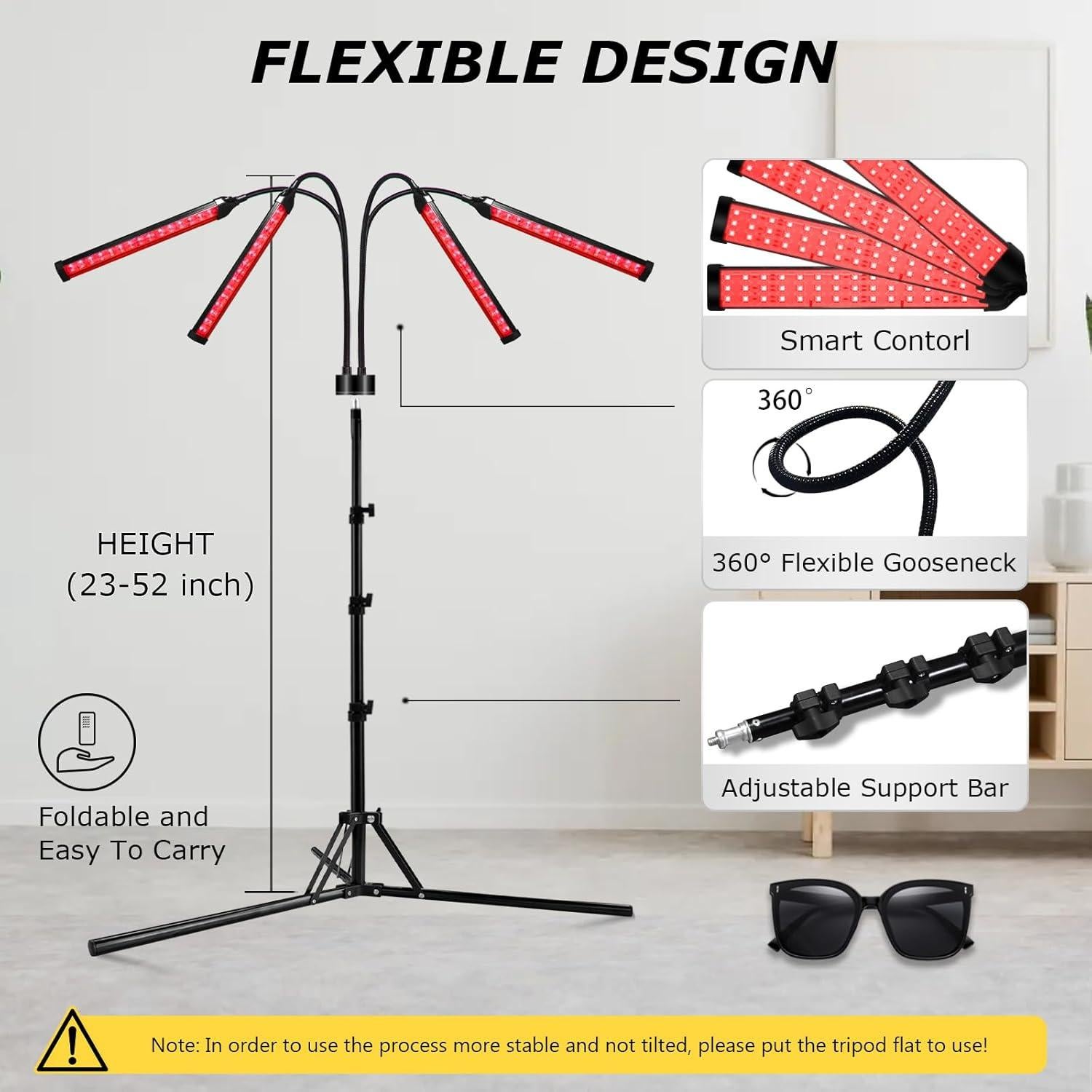 Terapia de Luz Roja Shyineyou 80 LEDs 660nm y 850nm Ajustable