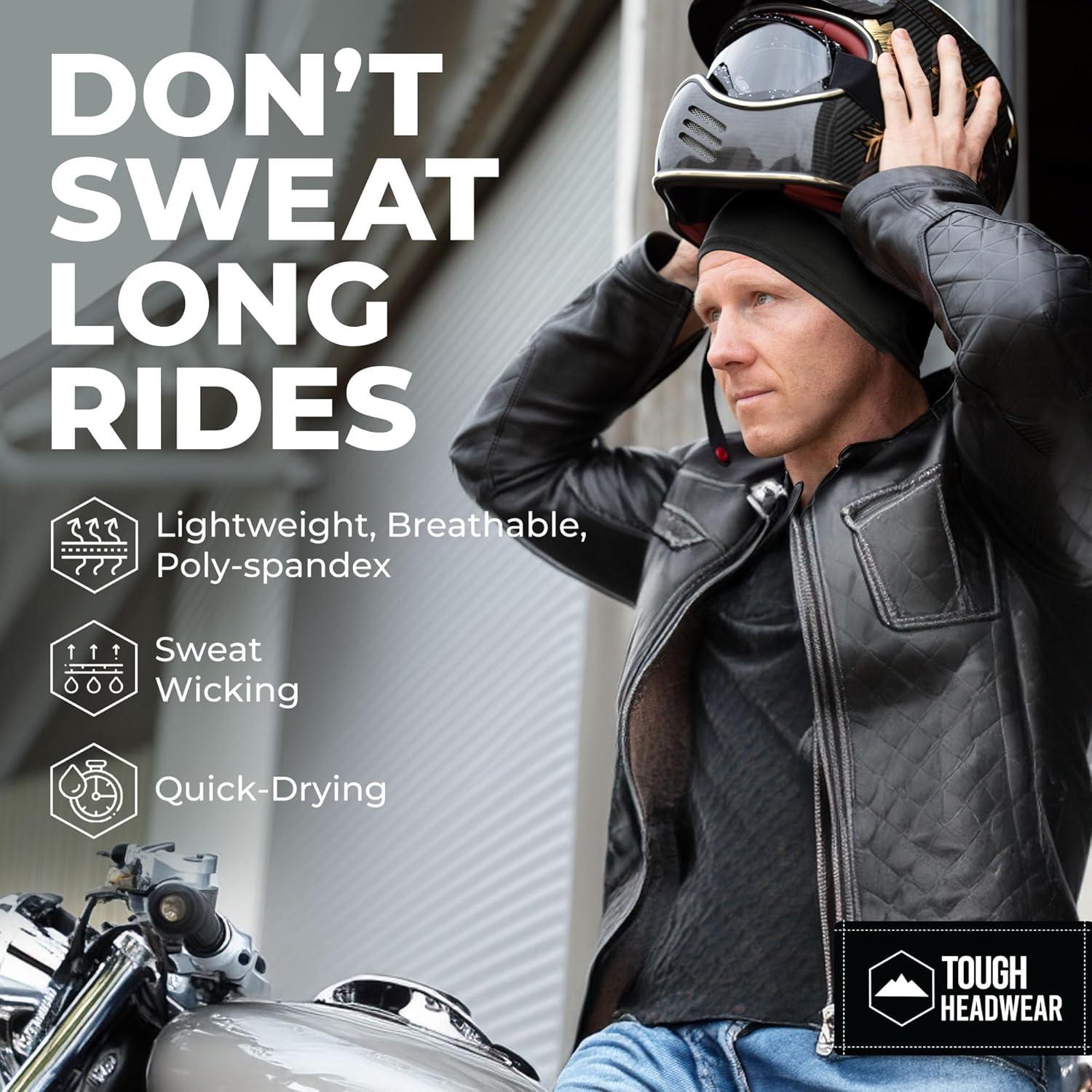 Gorro Enfriador Tough Headwear para Ciclismo y Running - Negro