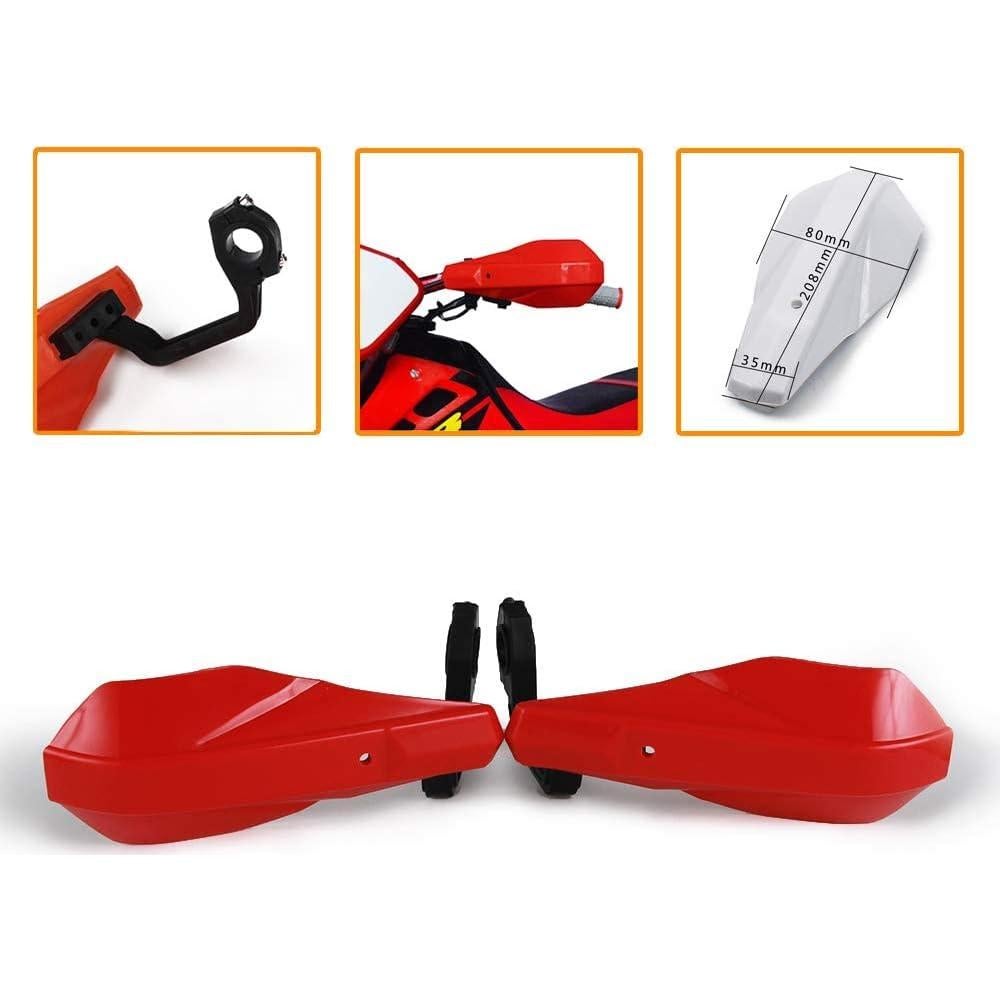 Protectores de Manos AnXin para Motocicleta 7/8" y 1 1/8" Rojo