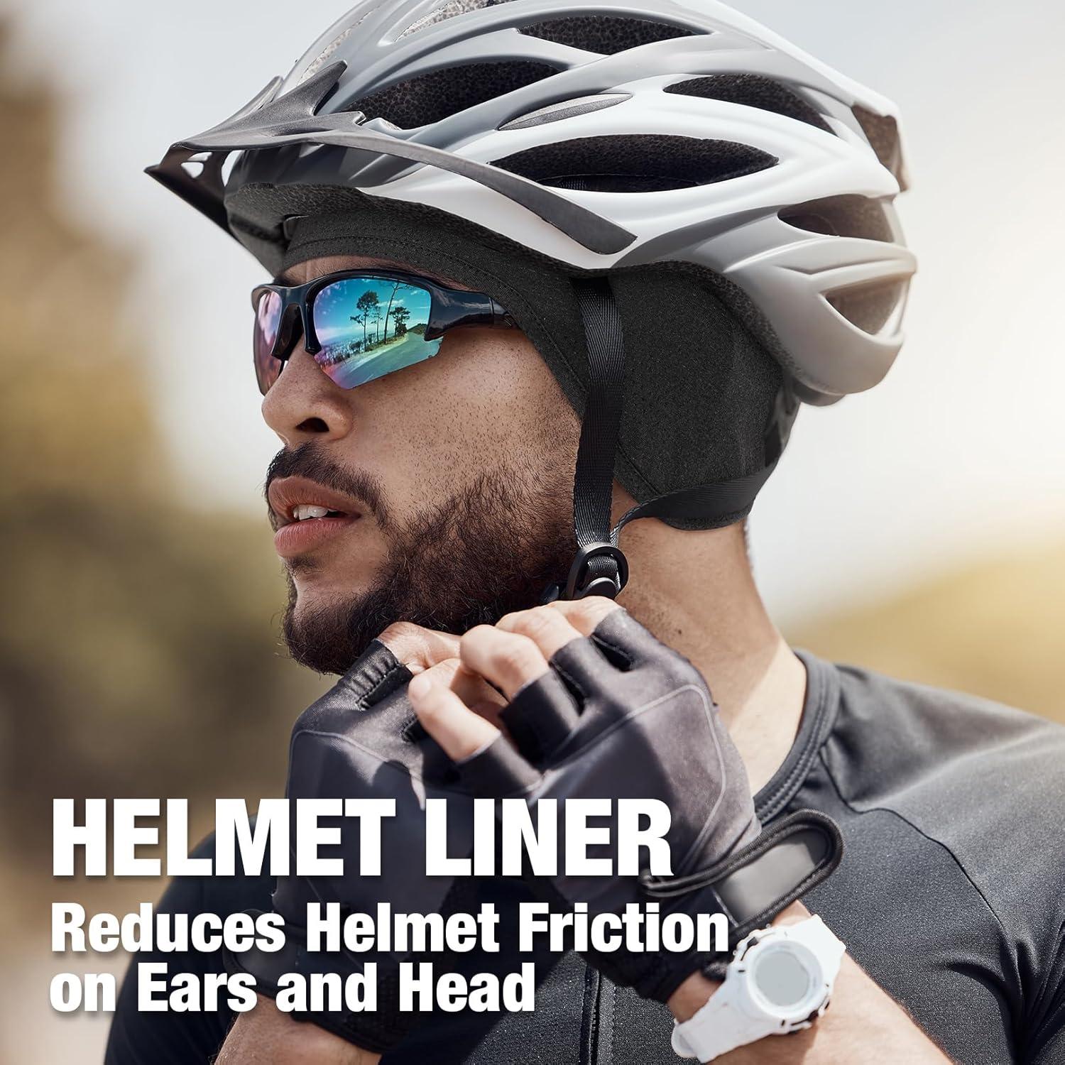 Gorro de Enfriamiento MELASA para Ciclismo y Running - Negro y Gris