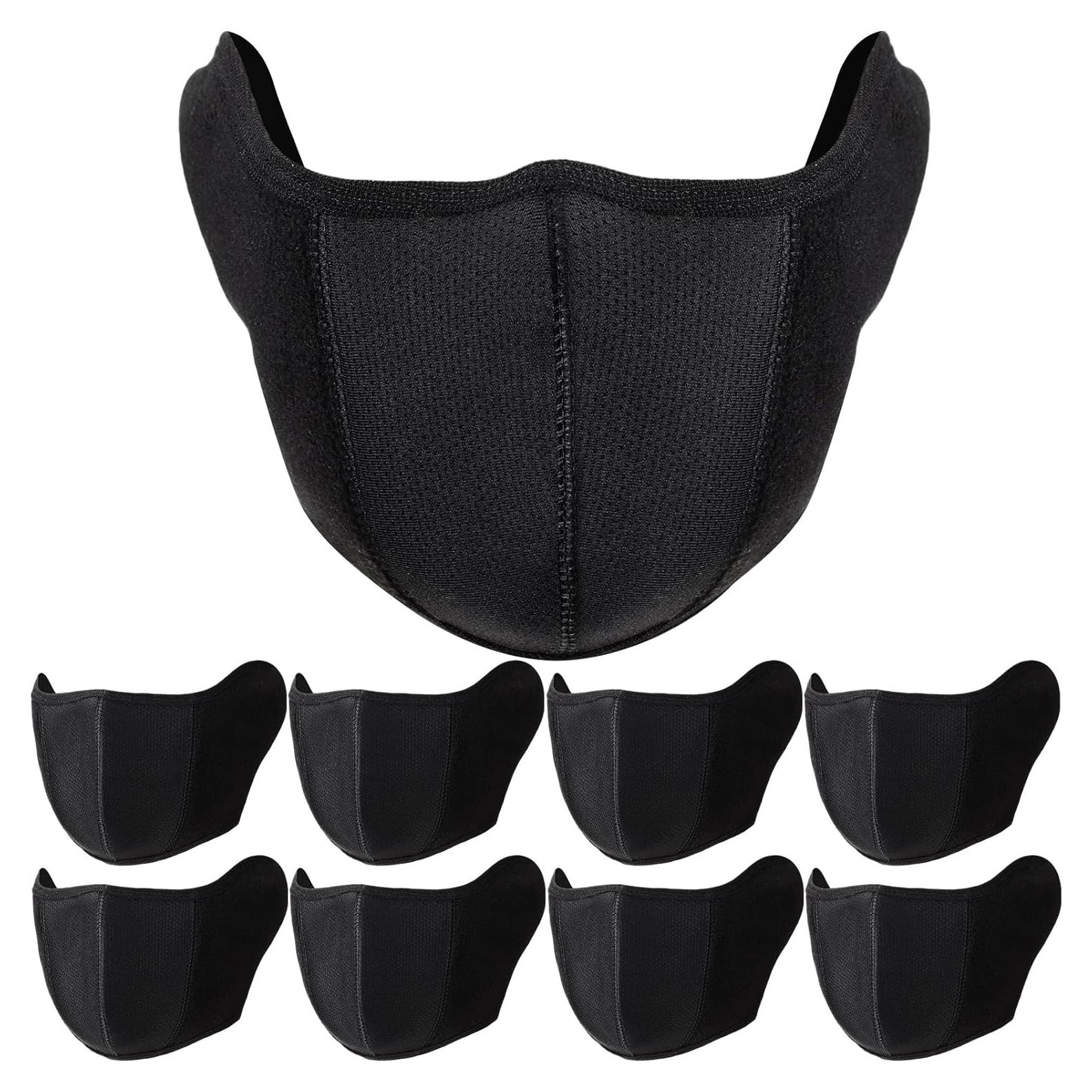 Paquete de 9 Medias Máscaras de Invierno para Motocicleta - Negro