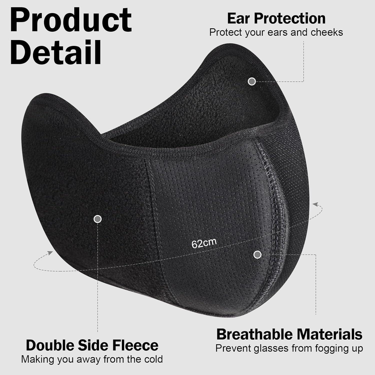 Paquete de 9 Medias Máscaras de Invierno para Motocicleta - Negro