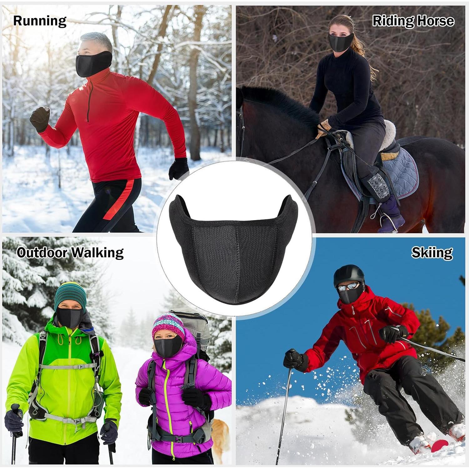 Paquete de 9 Medias Máscaras de Invierno para Motocicleta - Negro