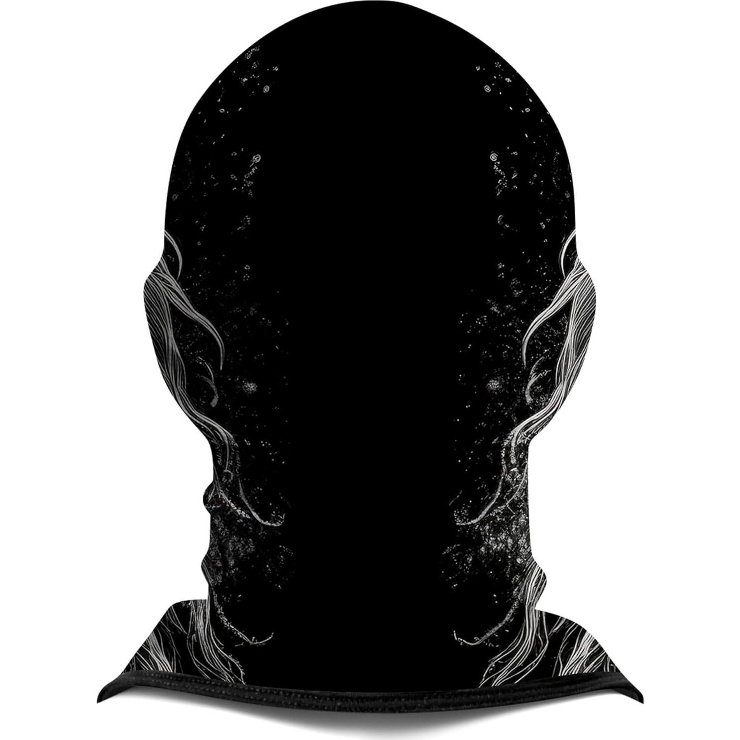 Máscara Balaclava Obacle Gris Calavera con Barba Larga UPF 50+