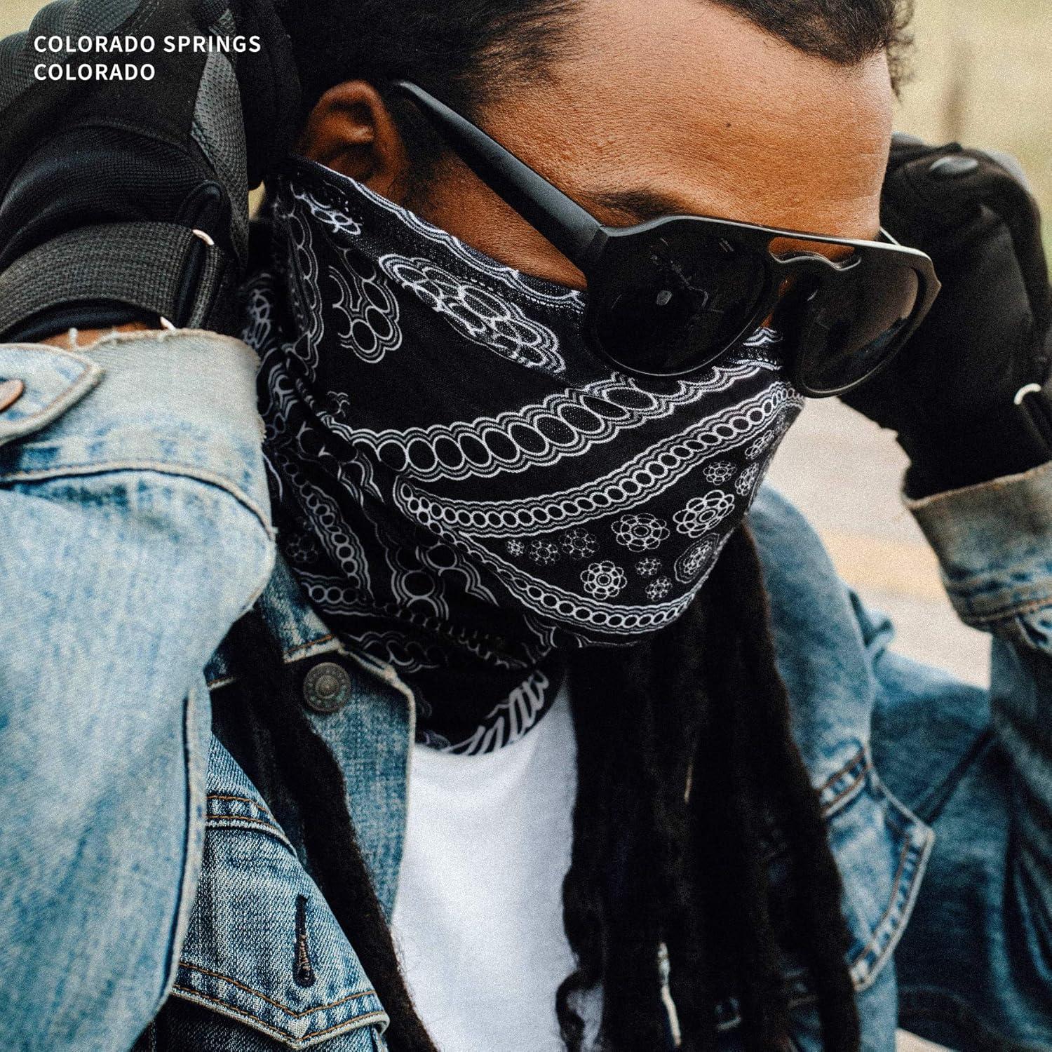 Máscara Facial Motocicleta Indie Ridge Paisley - Transpirable y UV