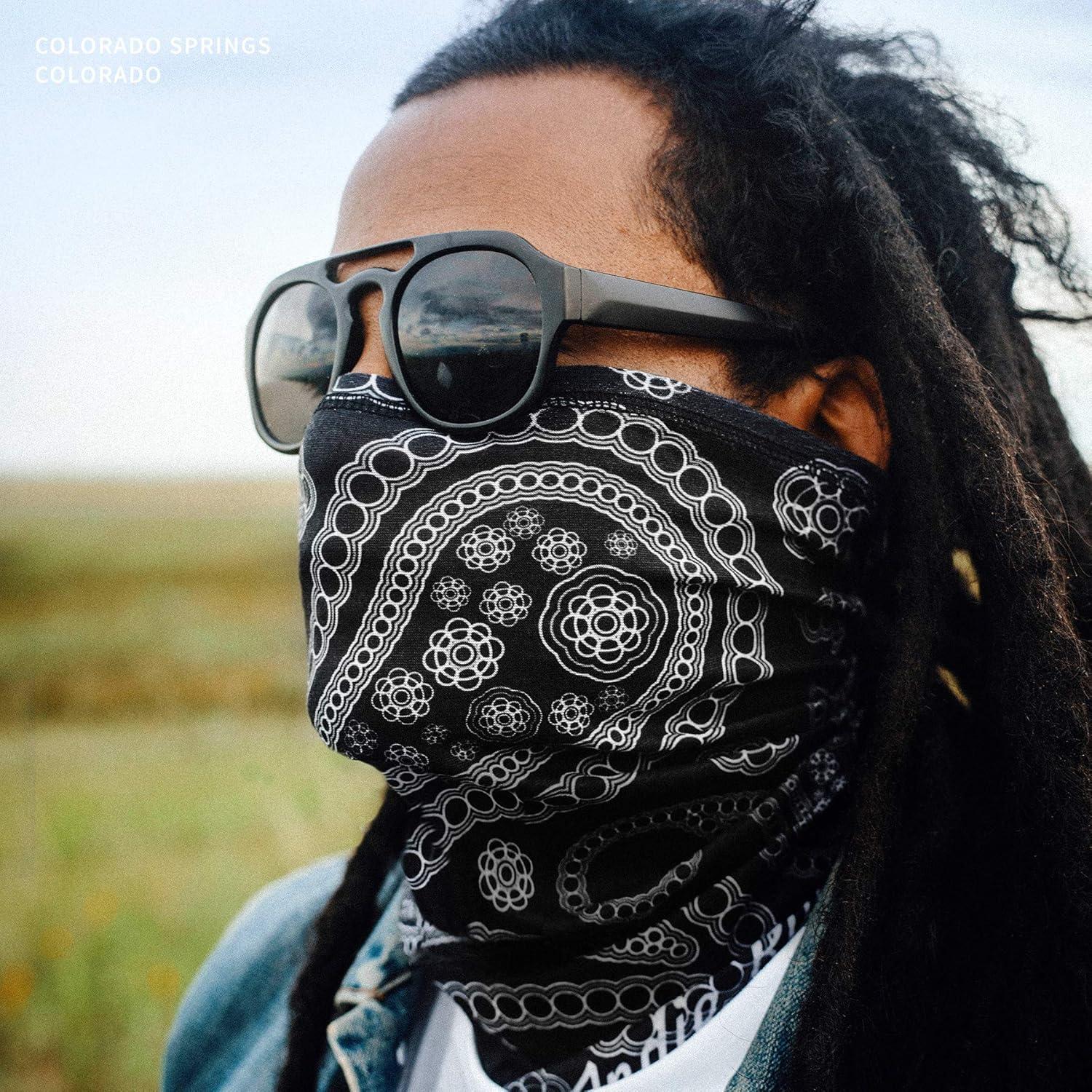 Máscara Facial Motocicleta Indie Ridge Paisley - Transpirable y UV