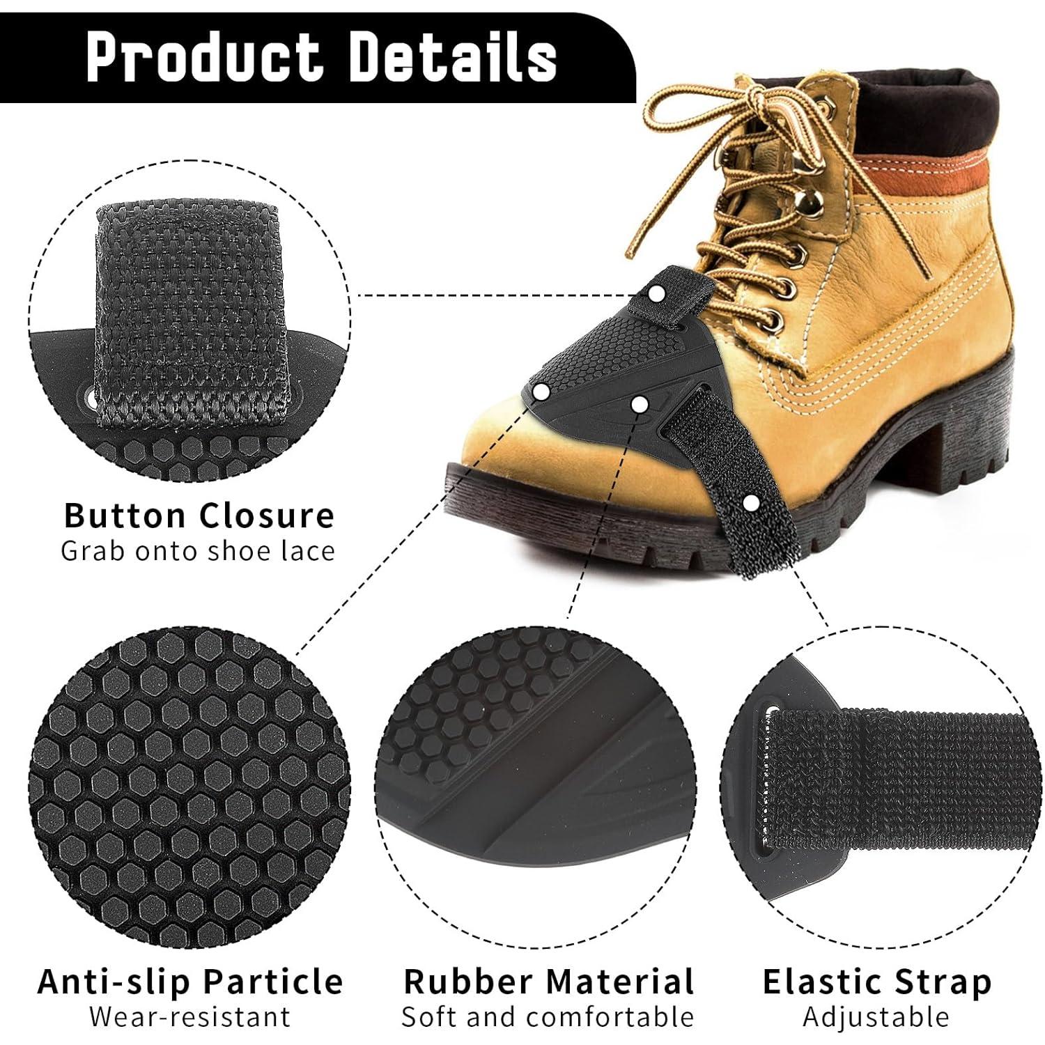 4 Almohadillas de Cambio de Motocicleta Goma Ajustables Negro