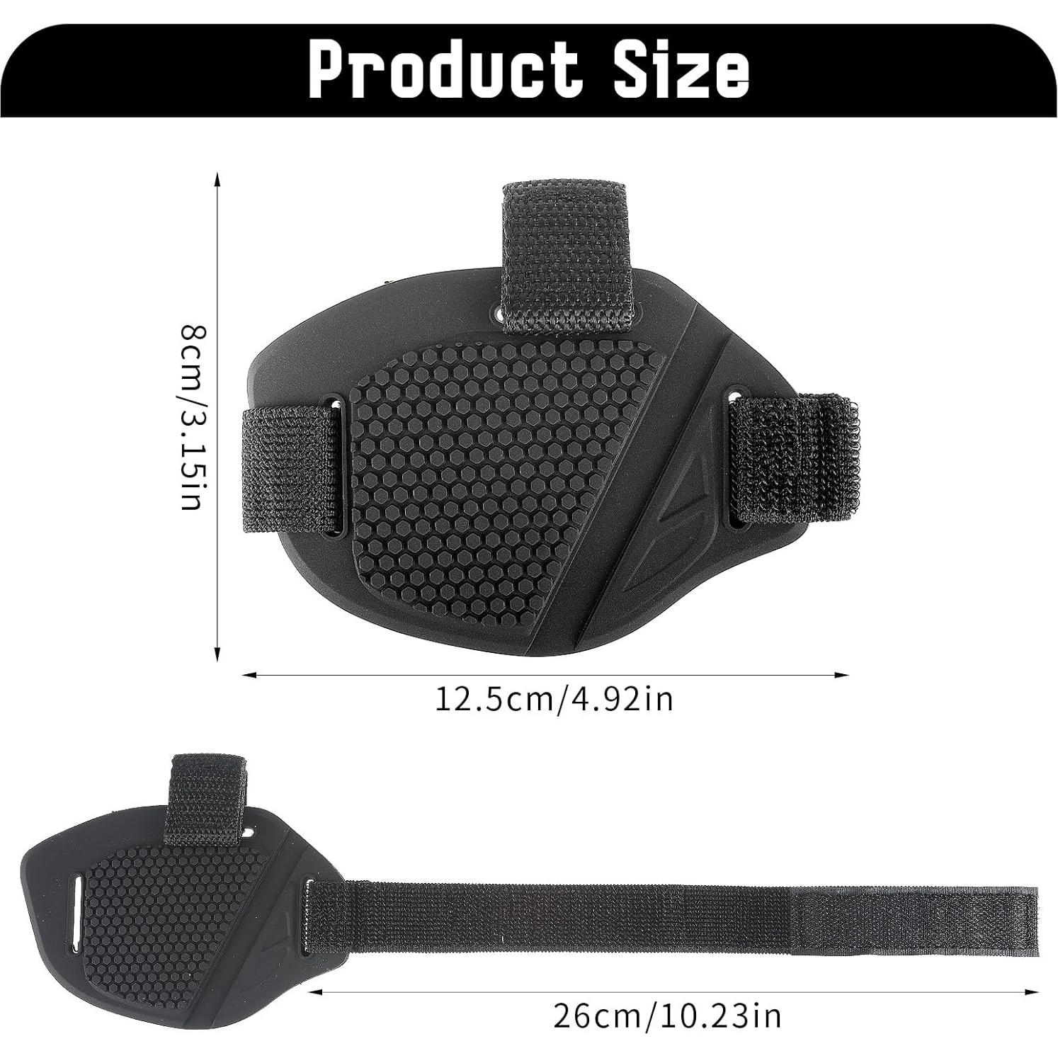 4 Almohadillas de Cambio de Motocicleta Goma Ajustables Negro