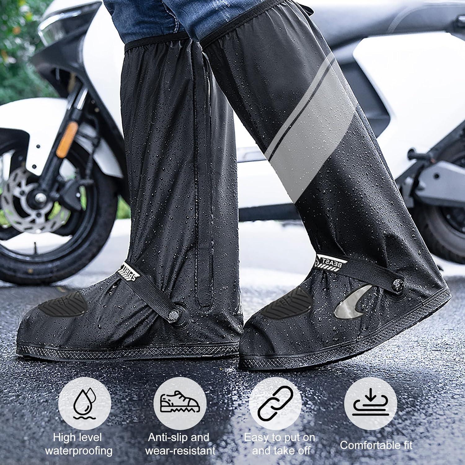 Cubiertas de Zapatos Impermeables CMILAI Unisex PVC Negro