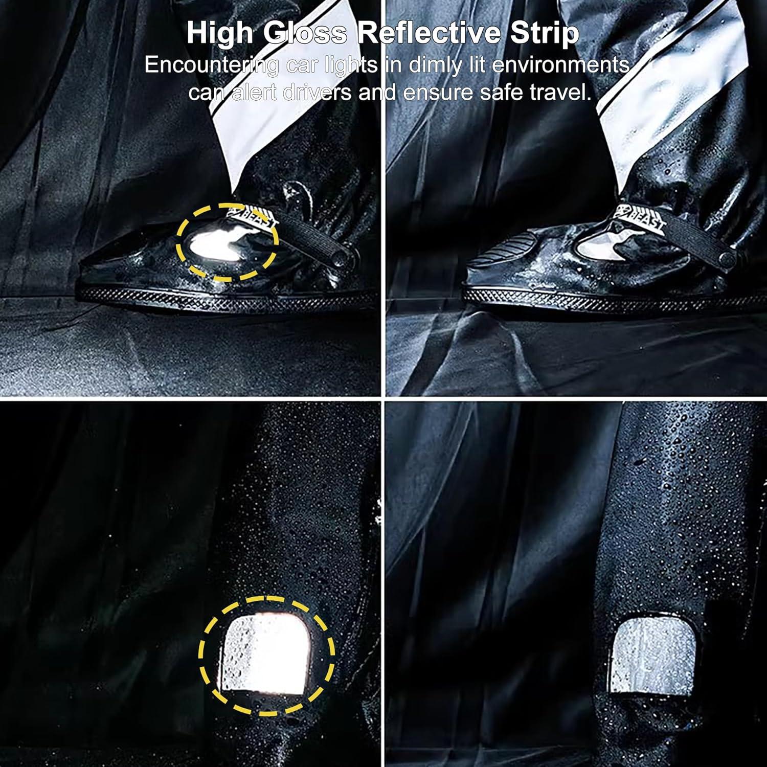 Cubiertas de Zapatos Impermeables CMILAI Unisex PVC Negro