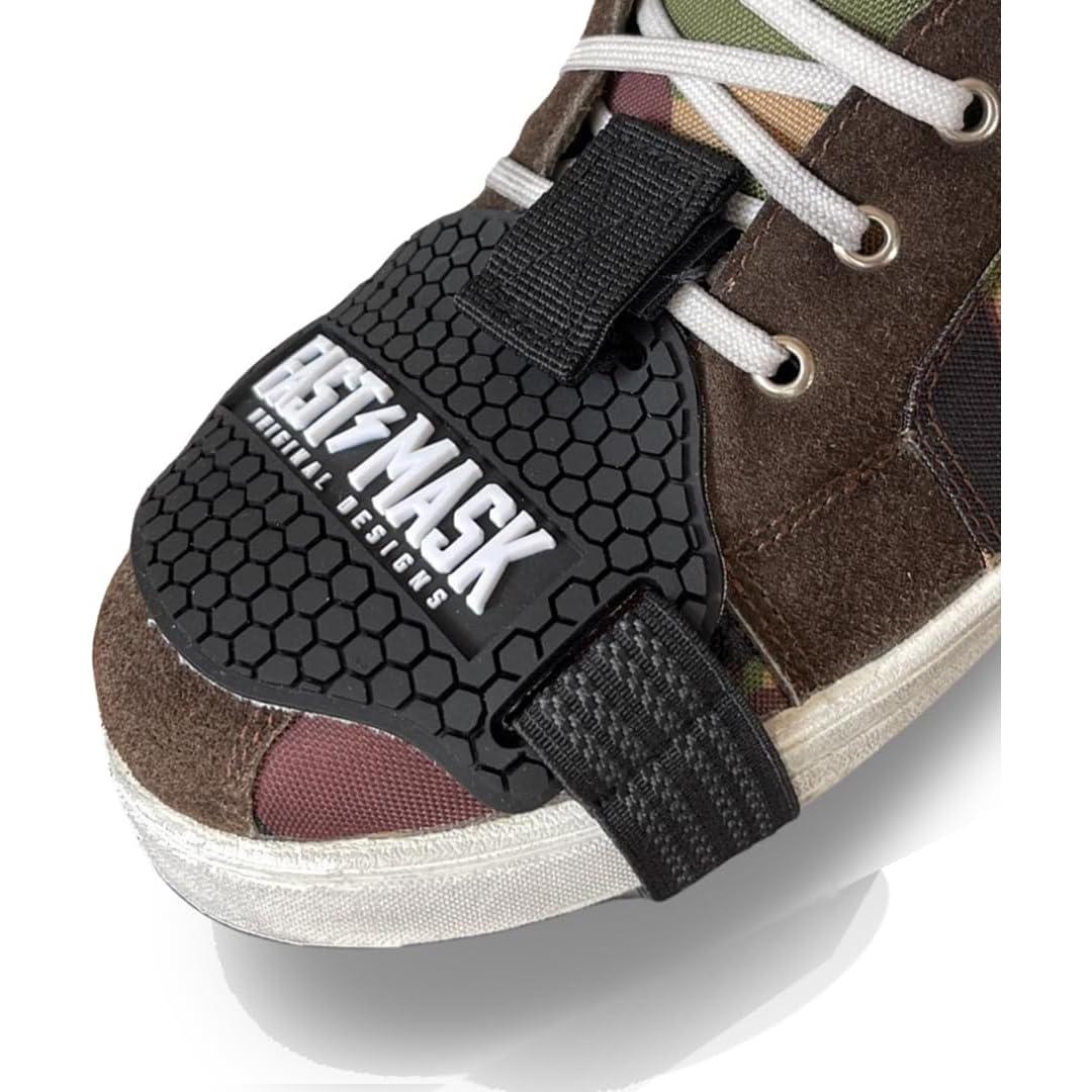 Almohadilla de Cambio para Motocicleta Fast Mask - Protector de Zapatos y Botas, Ajuste Universal, Goma Negra