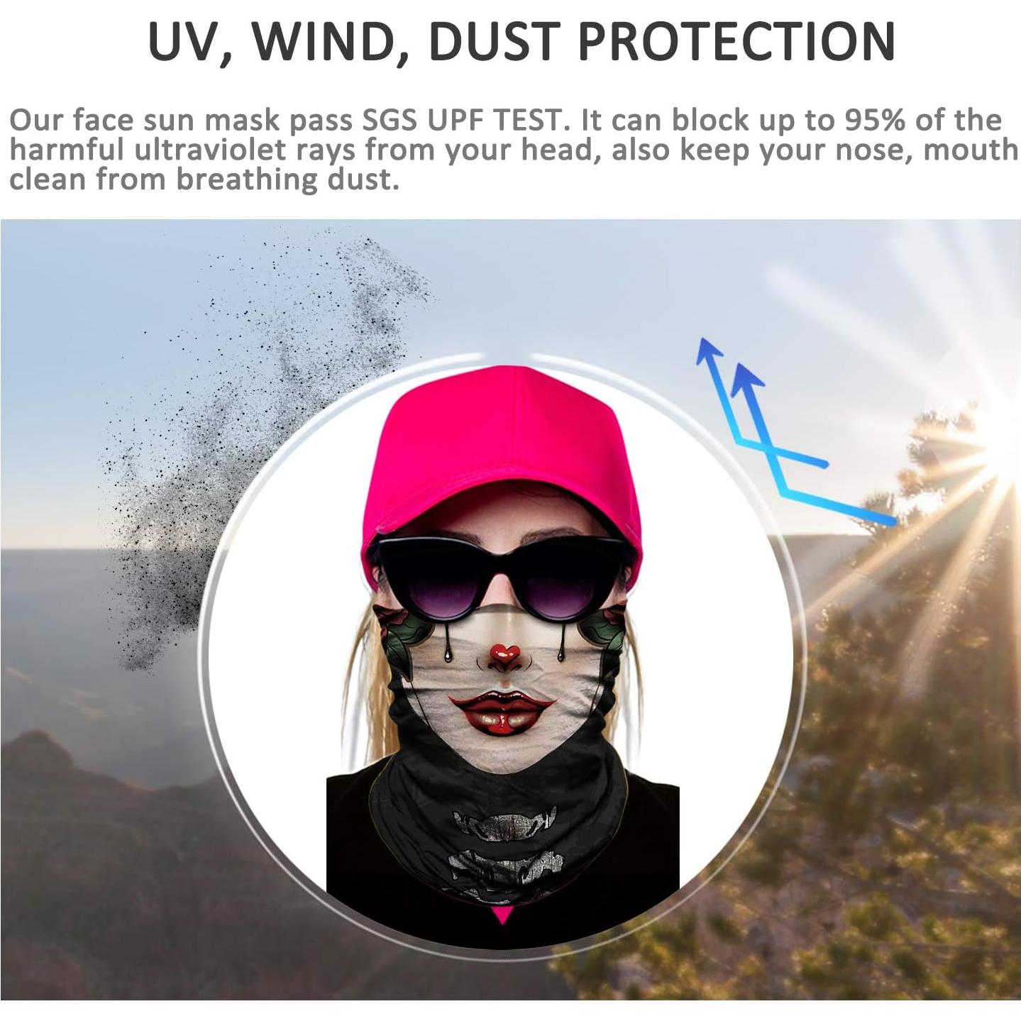 Máscara Facial de Calavera JOEYOUNG UV 3D para Motocicleta