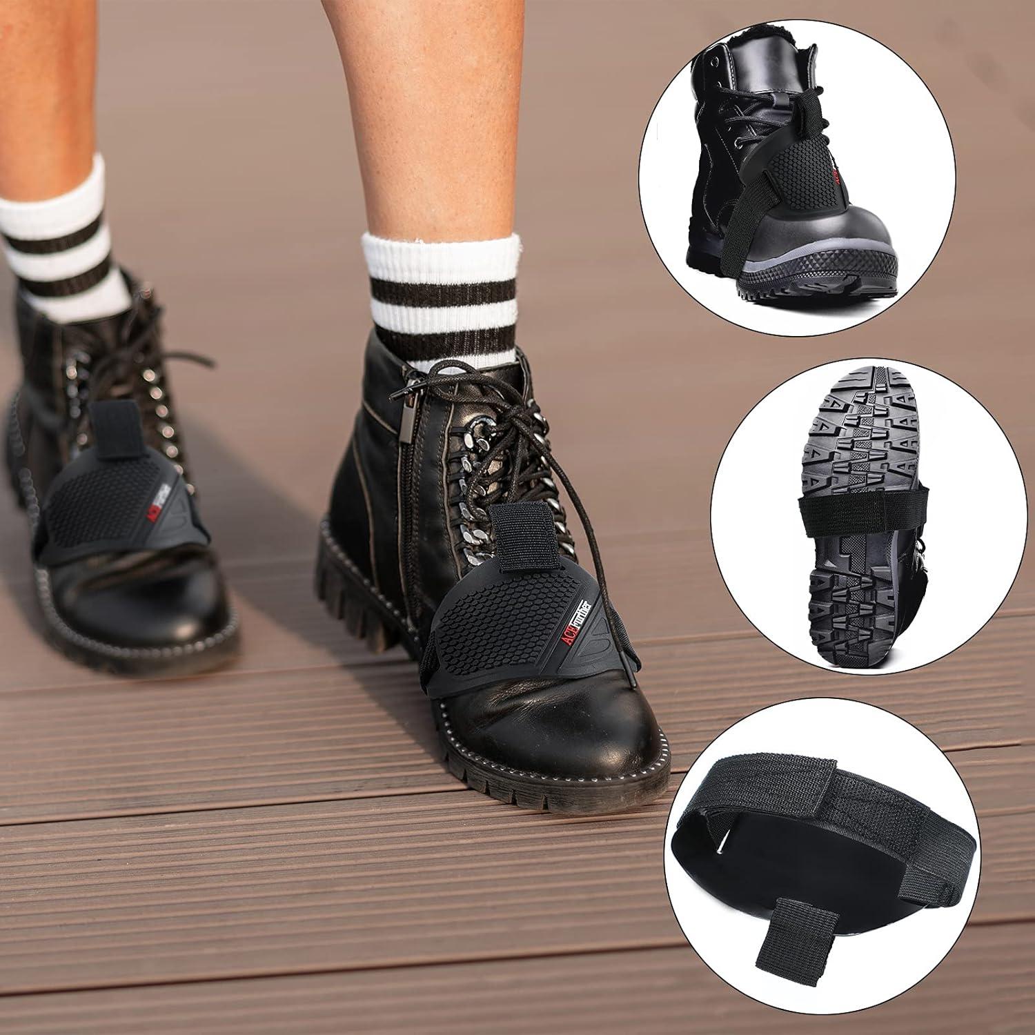 Protectores de Zapatos de Motocicleta Frienda - 2 Piezas Goma Negra