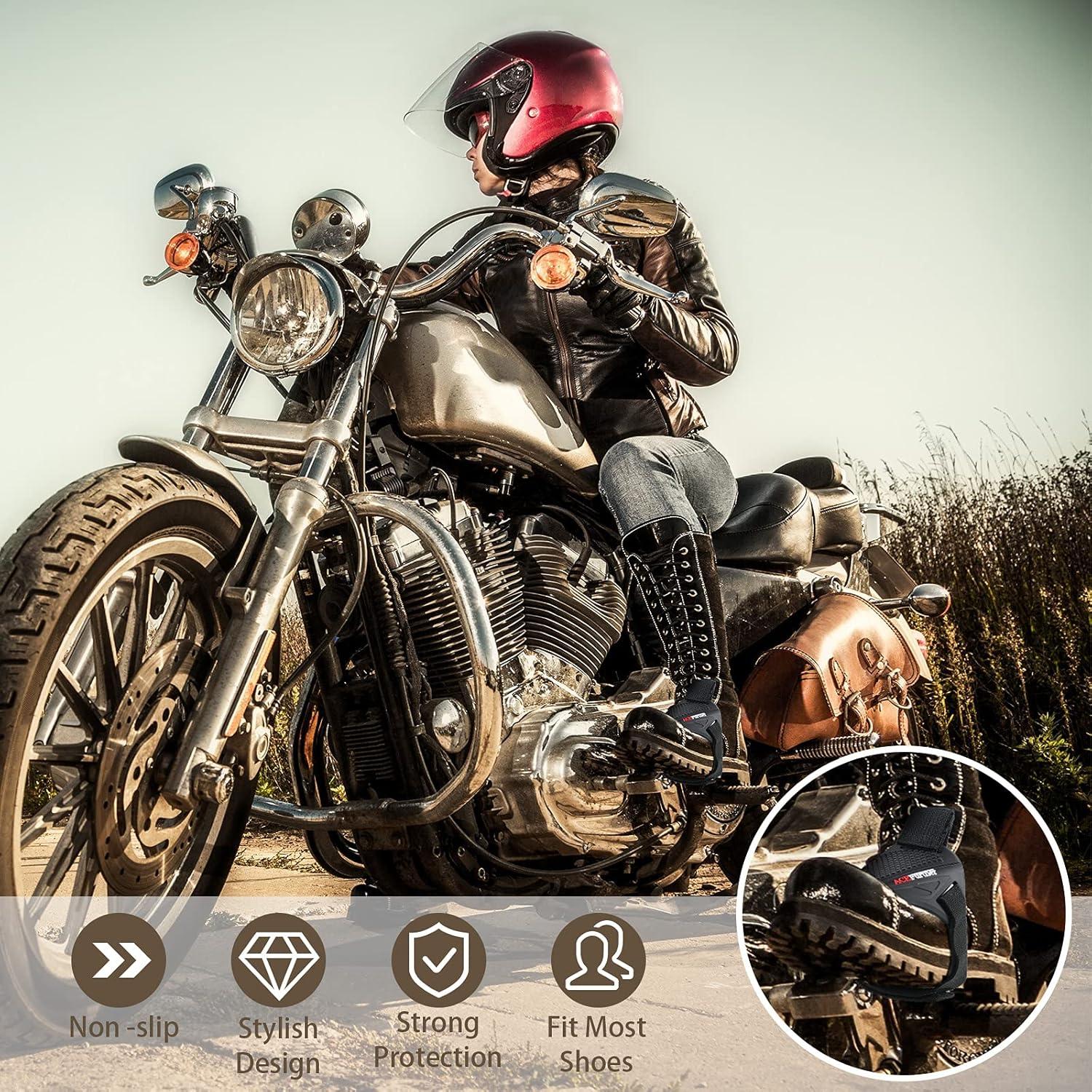 Protectores de Zapatos de Motocicleta Frienda - 2 Piezas Goma Negra