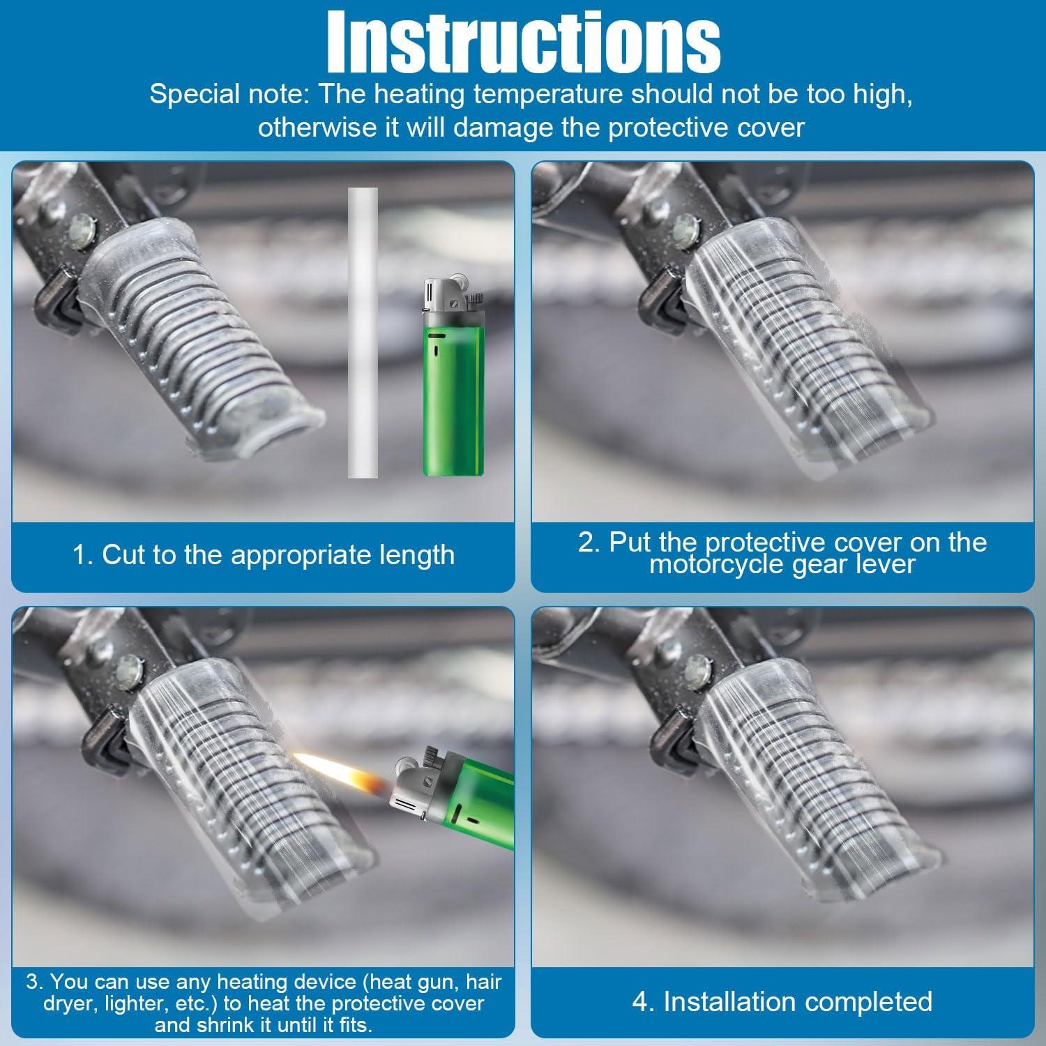 Cubiertas de Cambiador de Motocicleta Gosknor - 2 Piezas Transparentes