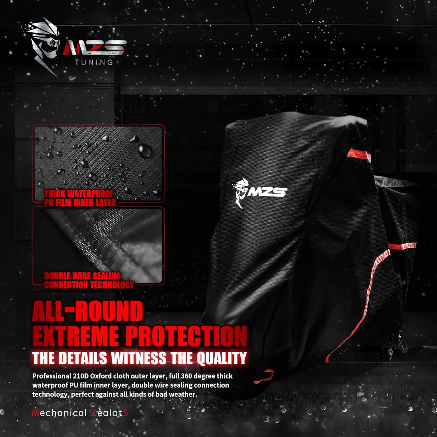 Cubierta de Motocicleta MZS Grande 86" Impermeable y Resistente