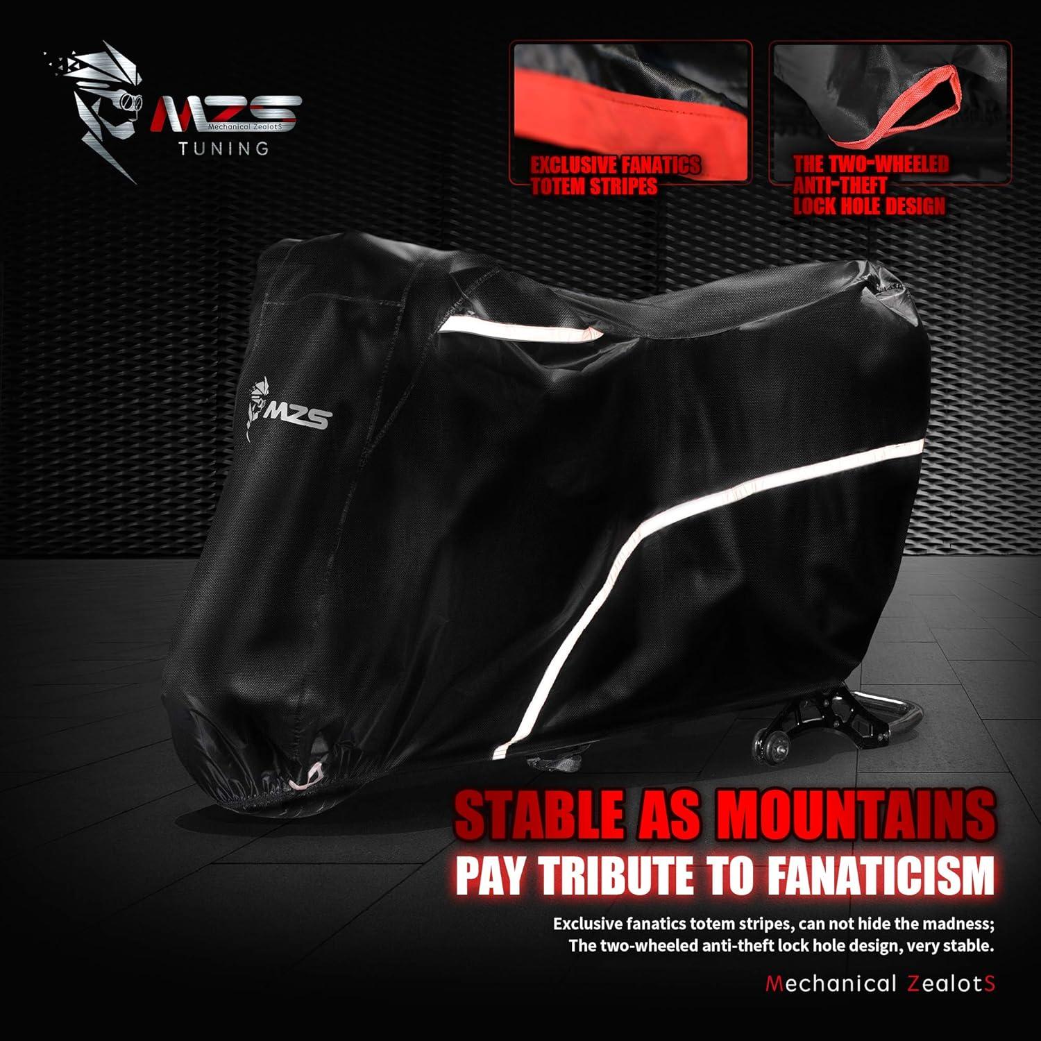 Cubierta de Motocicleta MZS Grande 86" Impermeable y Resistente