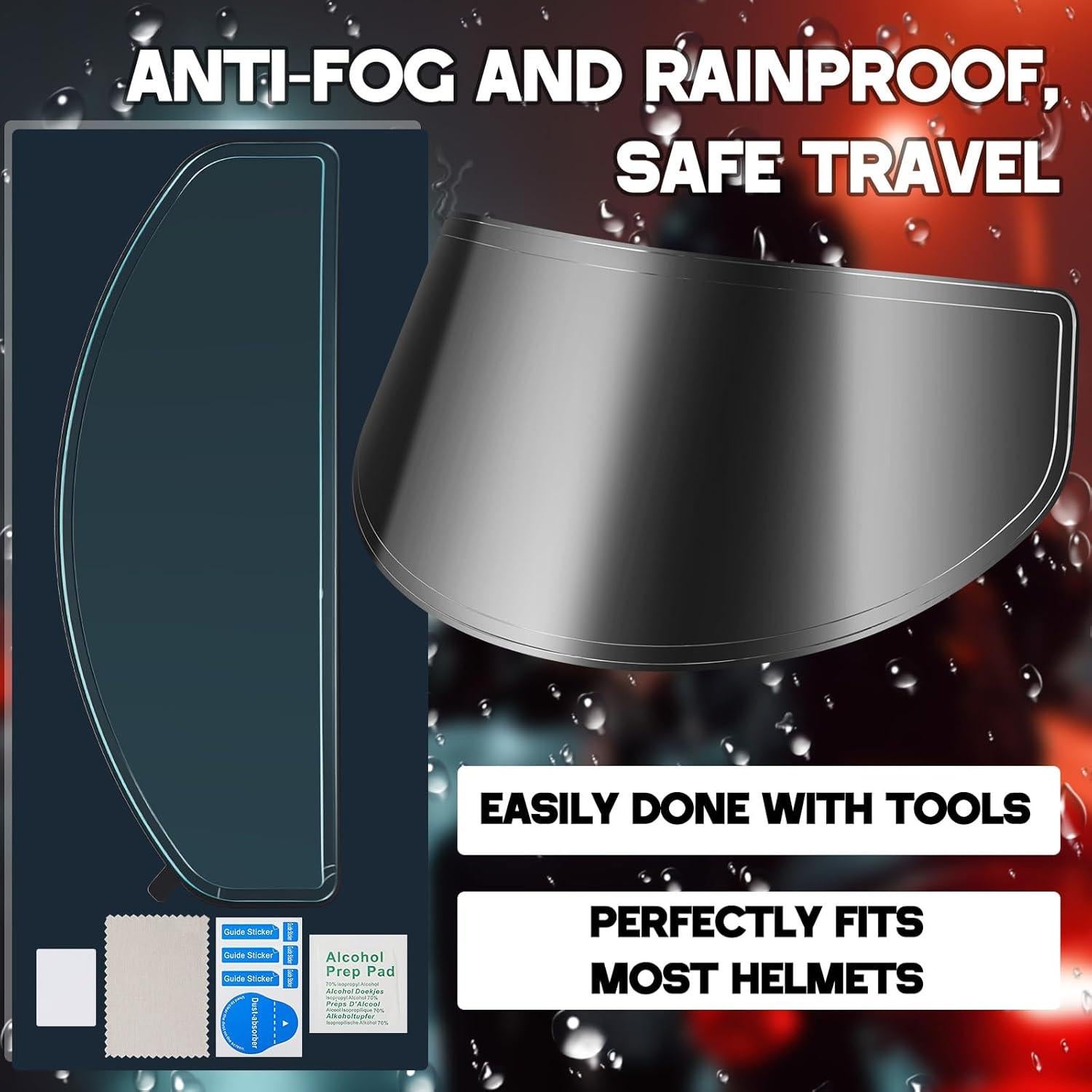 Viseras Antivaho para Casco de Motocicleta Kingdder - 10 Piezas