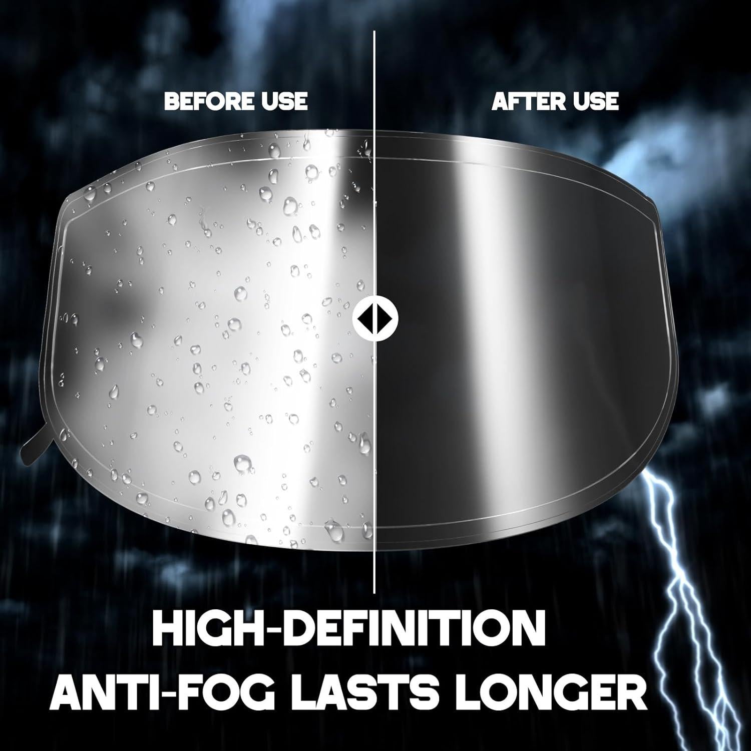 Viseras Antivaho para Casco de Motocicleta Kingdder - 10 Piezas