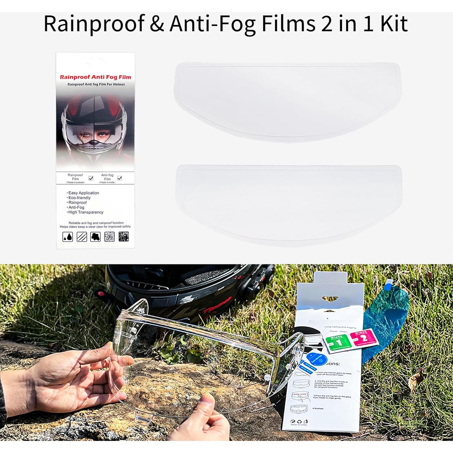 Visera Antivaho y Impermeable Artigree para Casco - 2 PCS